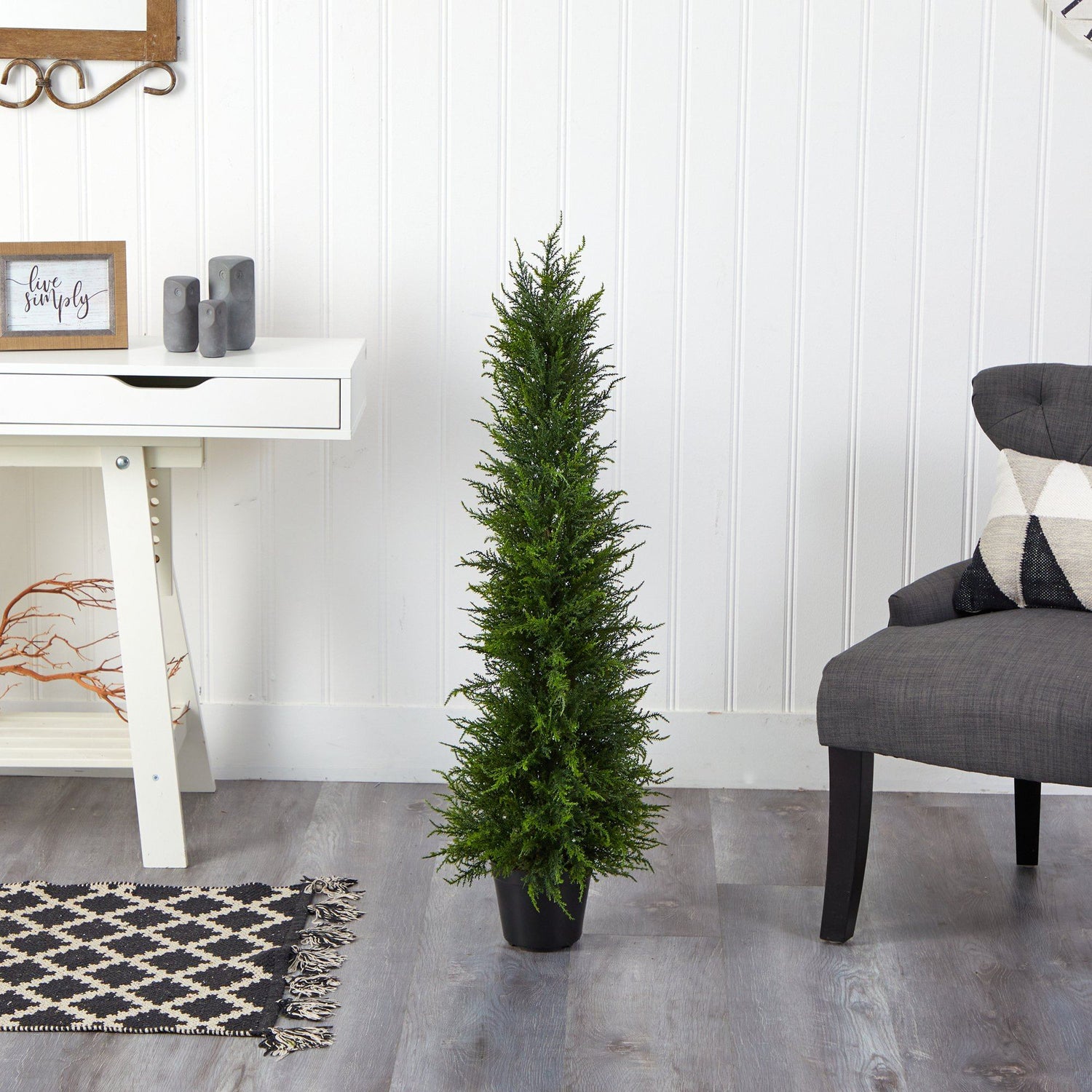 3.5’ Cypress Artificial Tree UV Resistant (Indoor/Outdoor)