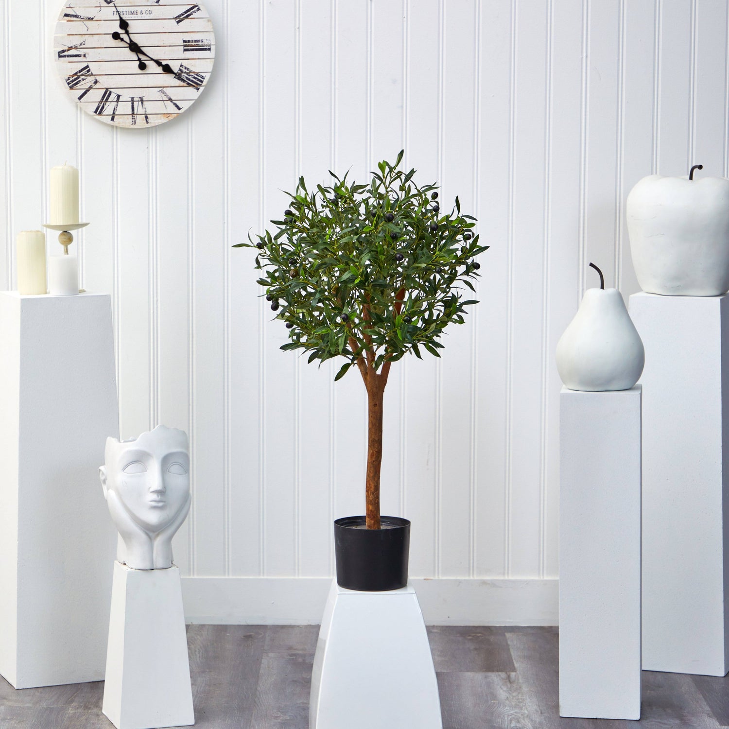 3.5’ Olive Artificial Tree in Nursery Planter