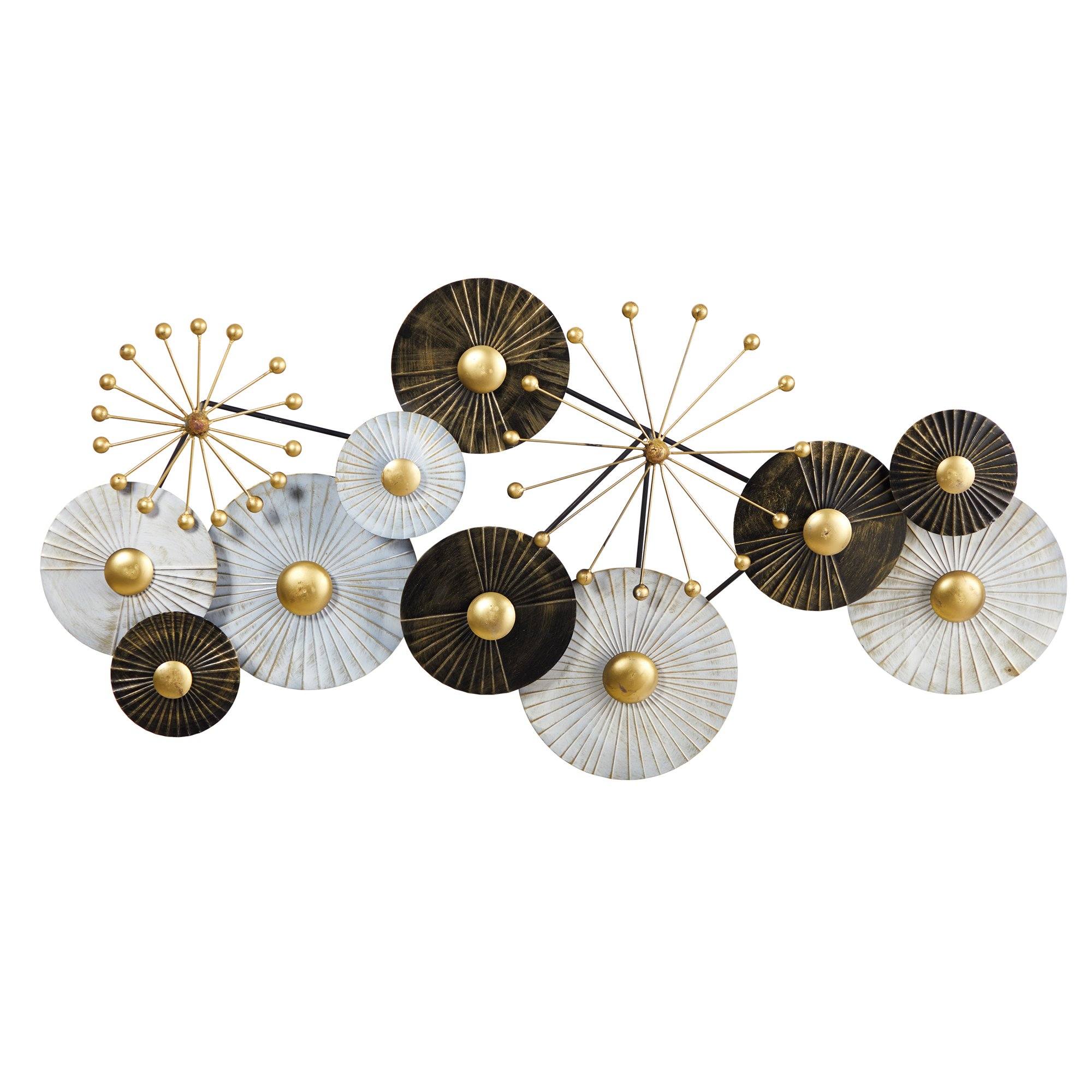 3.5' x 2' Urban Layered Metal Wall Art Decor | Nearly Natural