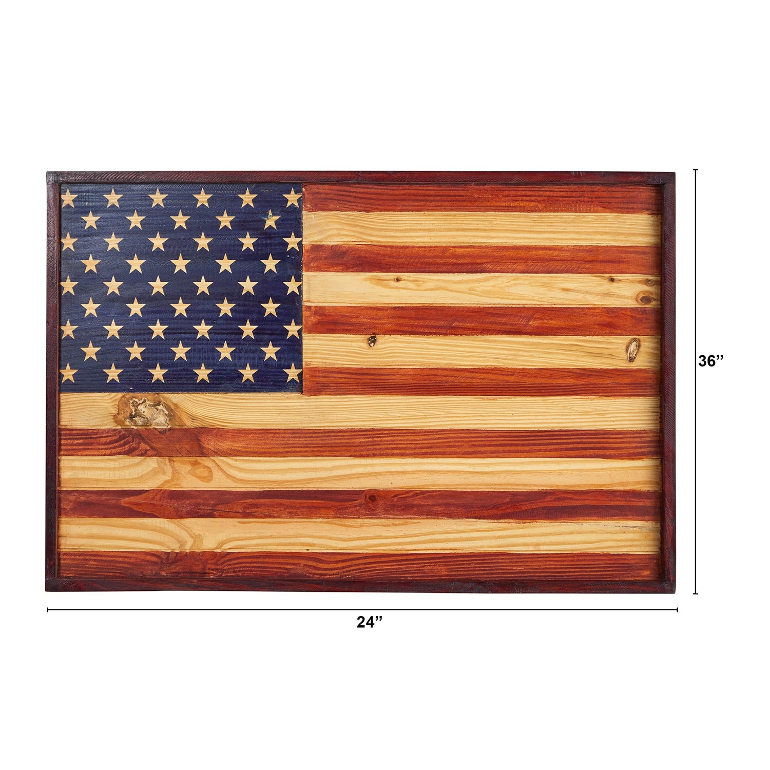 36” American Wood Flag Interior Wall Decor