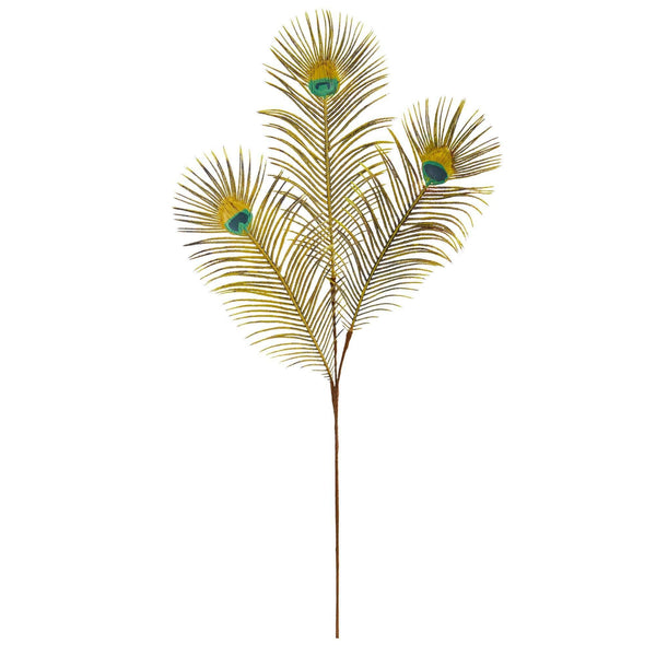 36” Peacock Feather Artificial Spray (Set of 8)