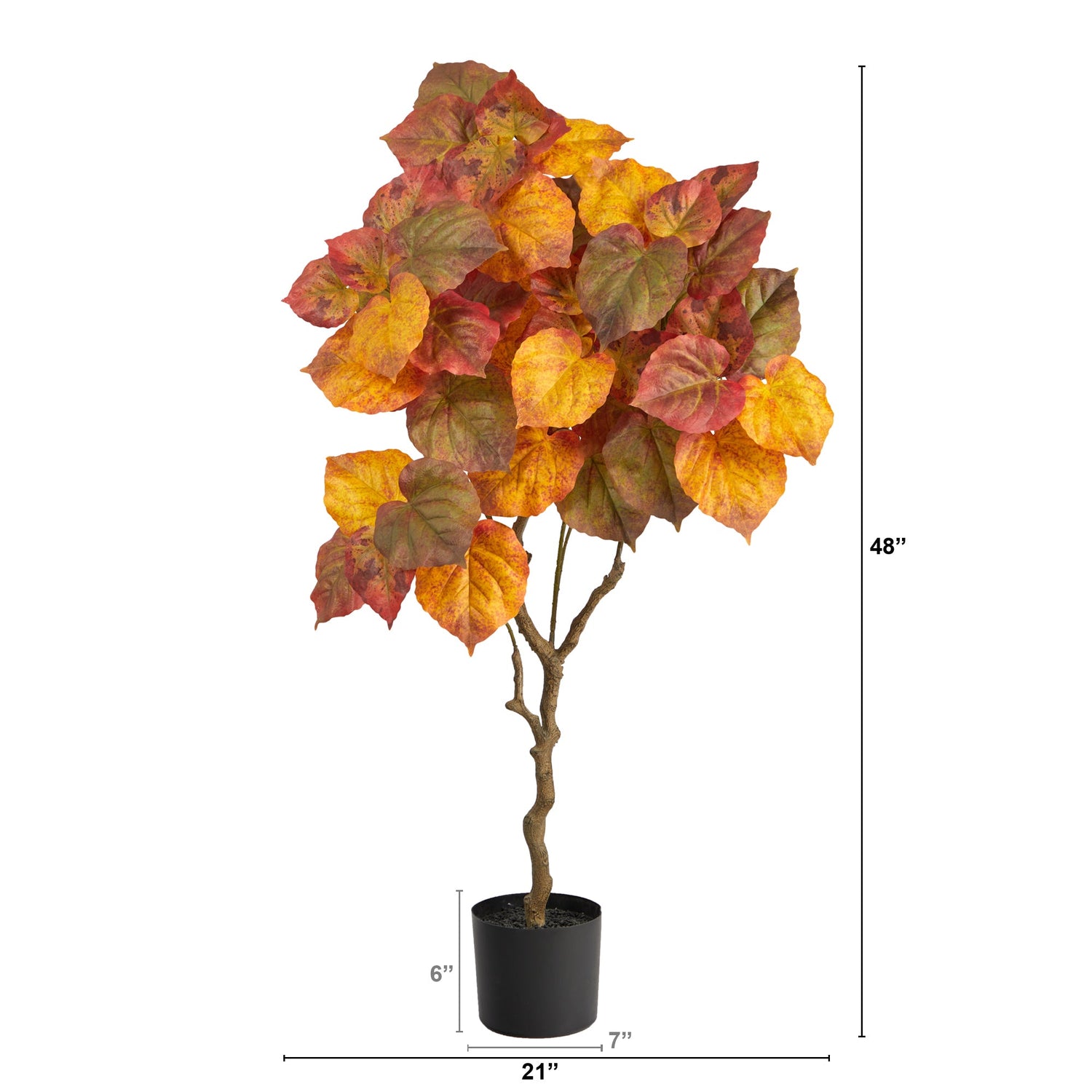 4’ Autumn Umbrella Ficus Fall Artificial Tree