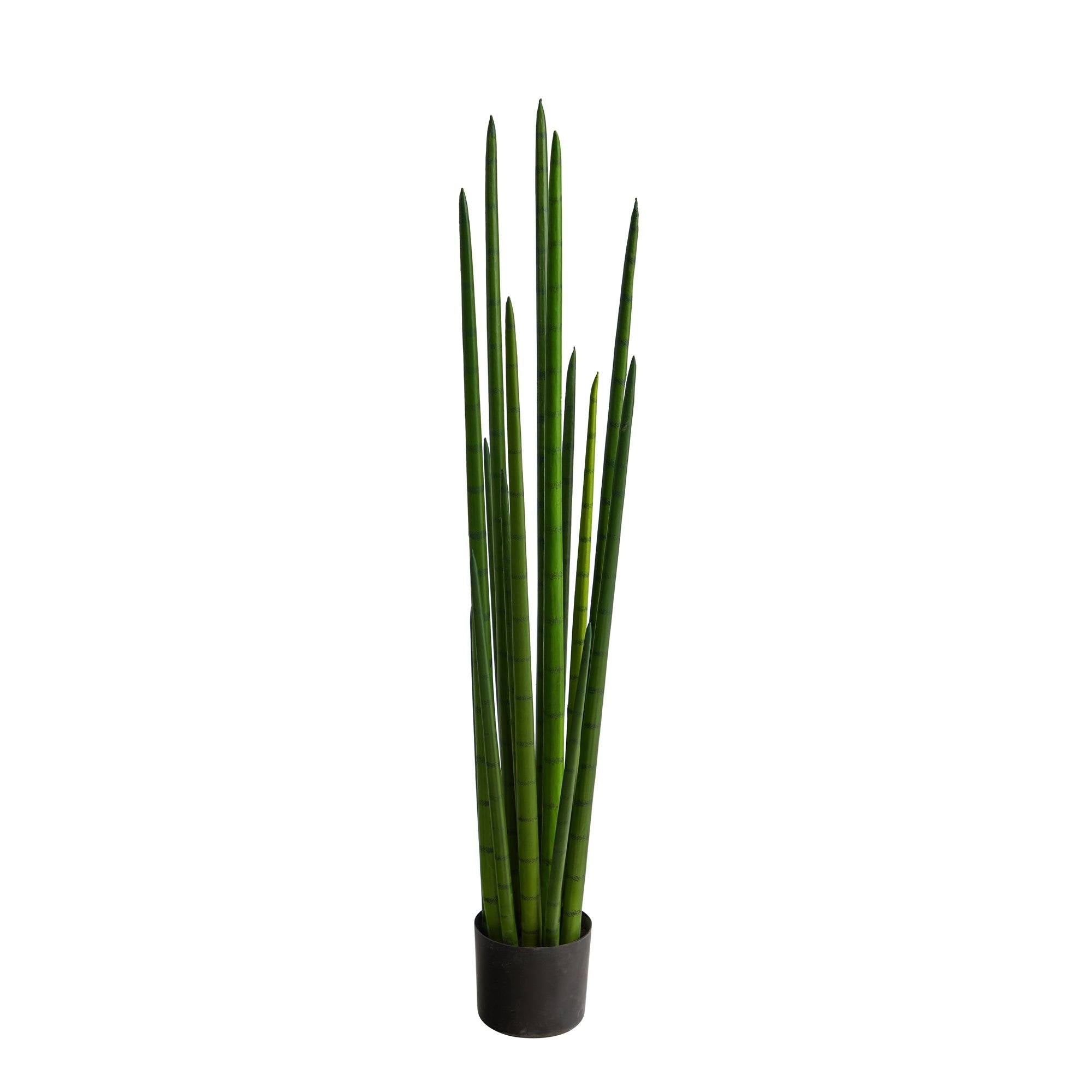 artificial snake plant stems Nearly Natural 4 ft. Sansevieria Snake Artificial Plant