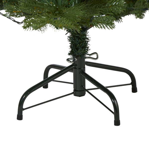 4’ Swedish Fir Artificial Christmas Tree with 160 Warm White LED Lights and 403 Bendable Branches