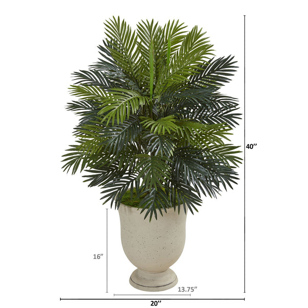 40” Areca Palm Artificial Plant in Decorative Urn