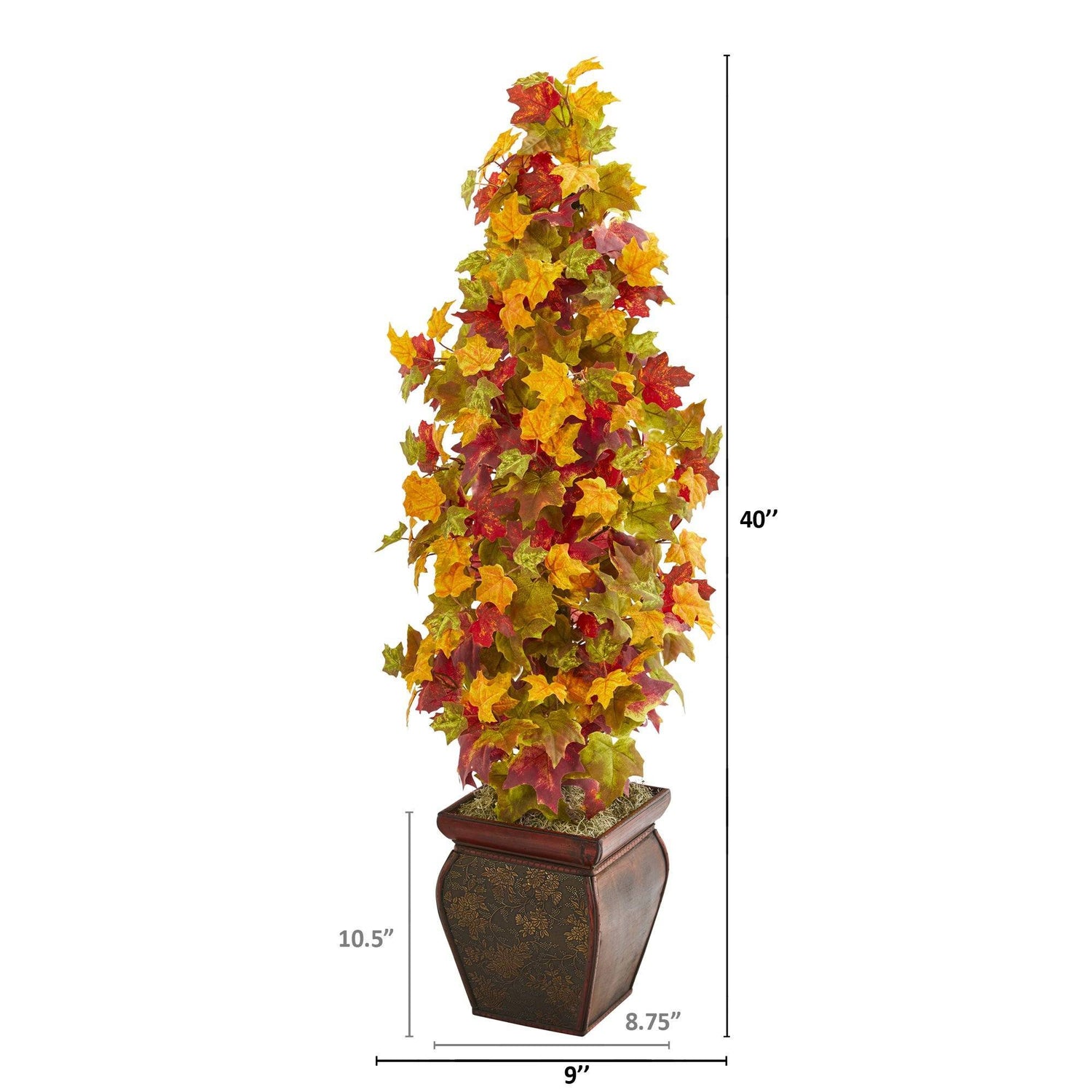 40” Autumn Maple Artificial Tree in Decorative Planter