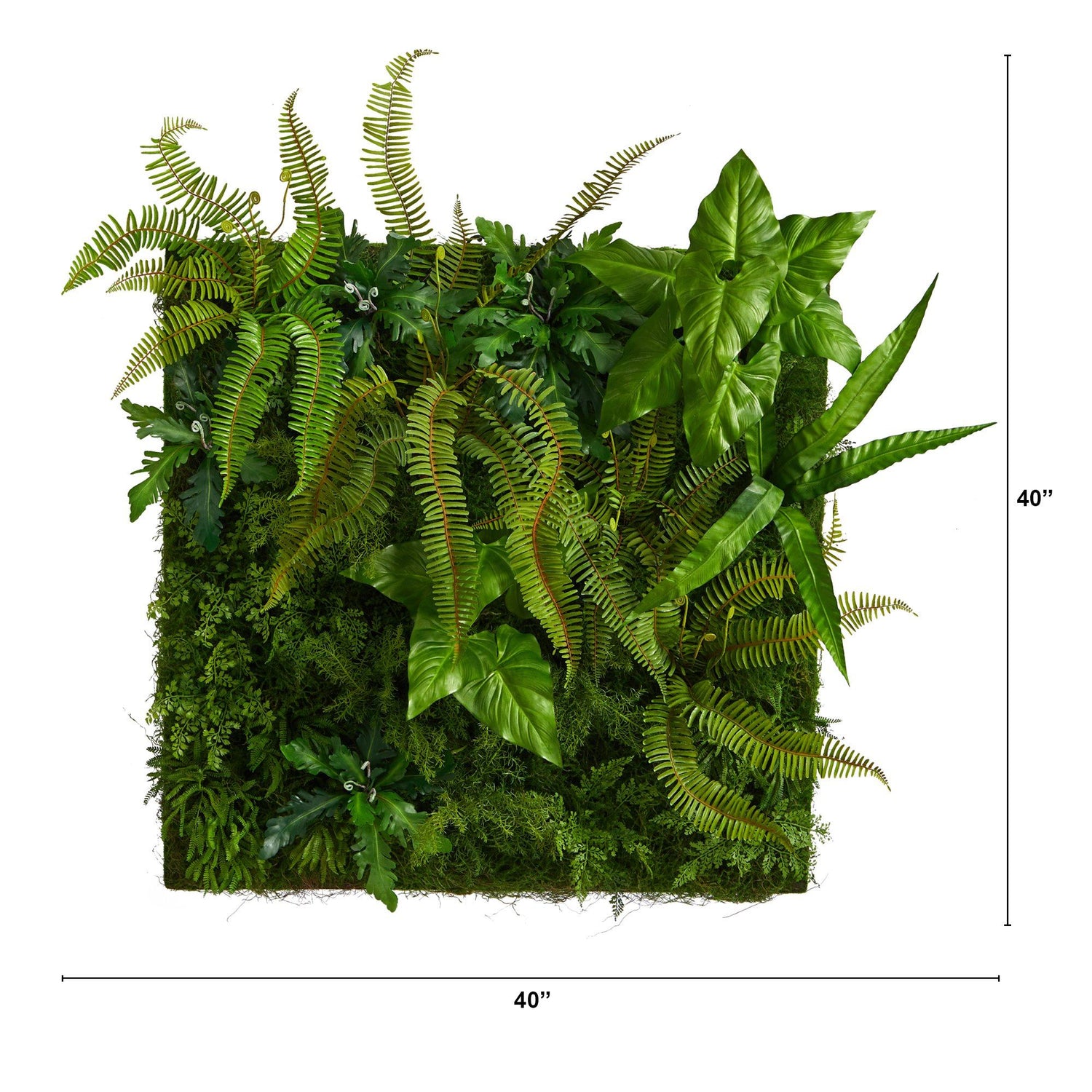 40” x 40” Forest Artificial Living Wall