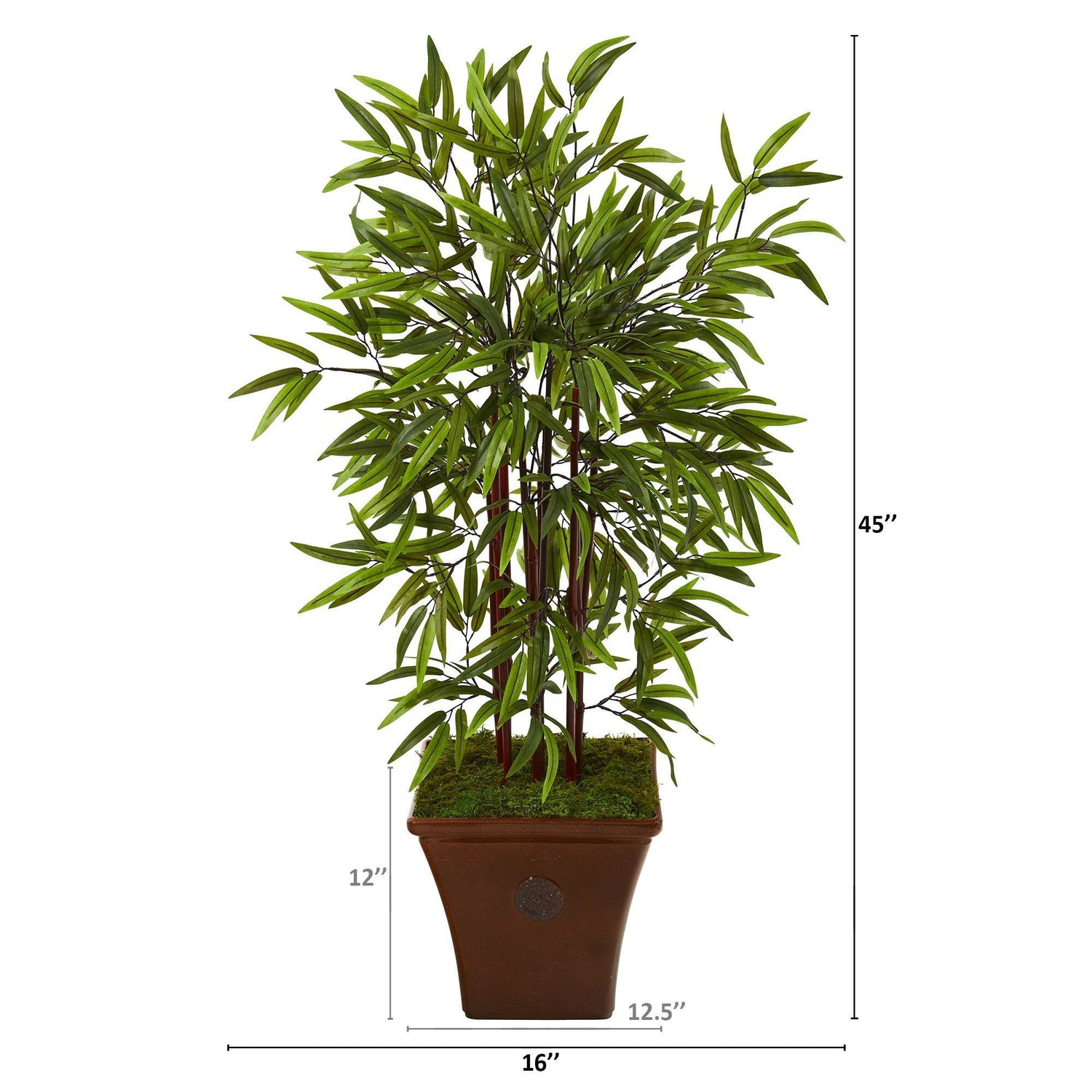 45” Bamboo Artificial Tree in Brown Planter