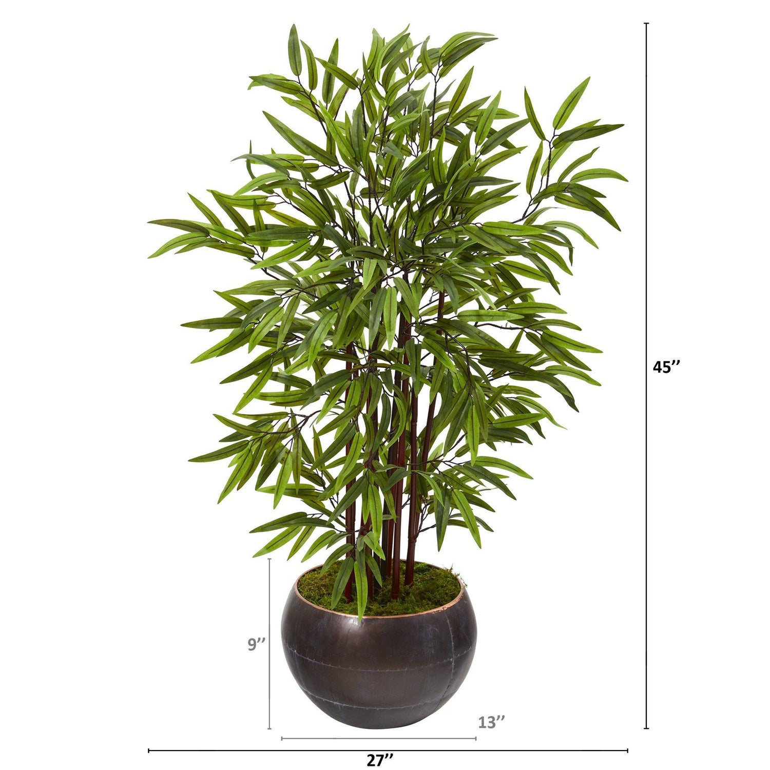 45” Bamboo Artificial Tree in Metal Bowl