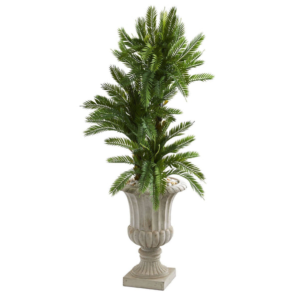 4.5’ Triple Cycas Artificial Plant in Urn