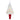 4.5' White Artificial Christmas Tree with 100 Clear LED Lights in Red Planter
