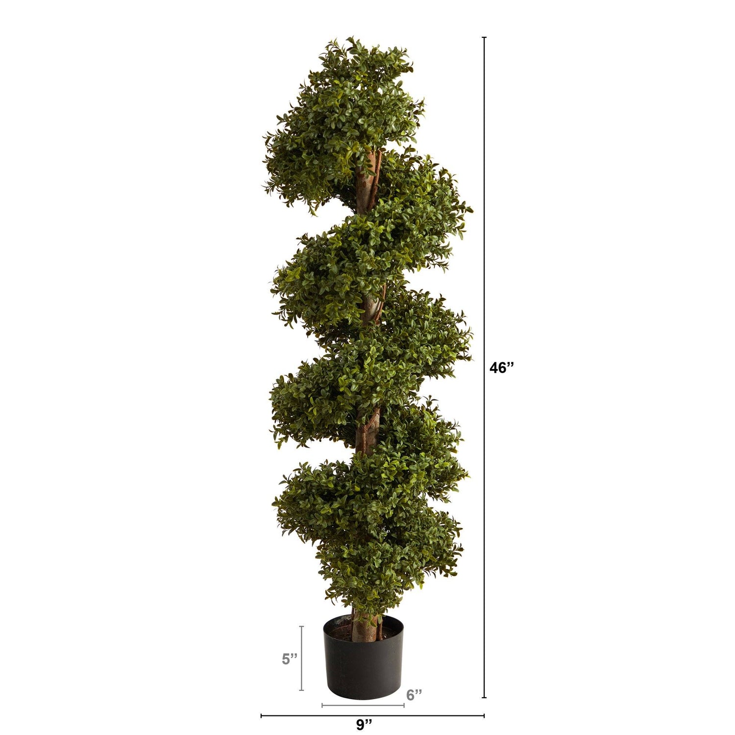 46” Boxwood Spiral Topiary Artificial Tree