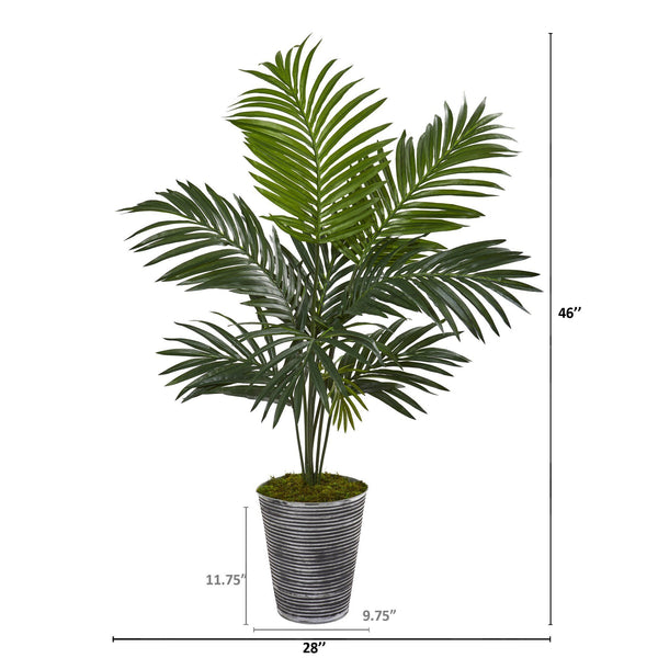 46” Kentia Artificial Palm Tree in Decorative Planter