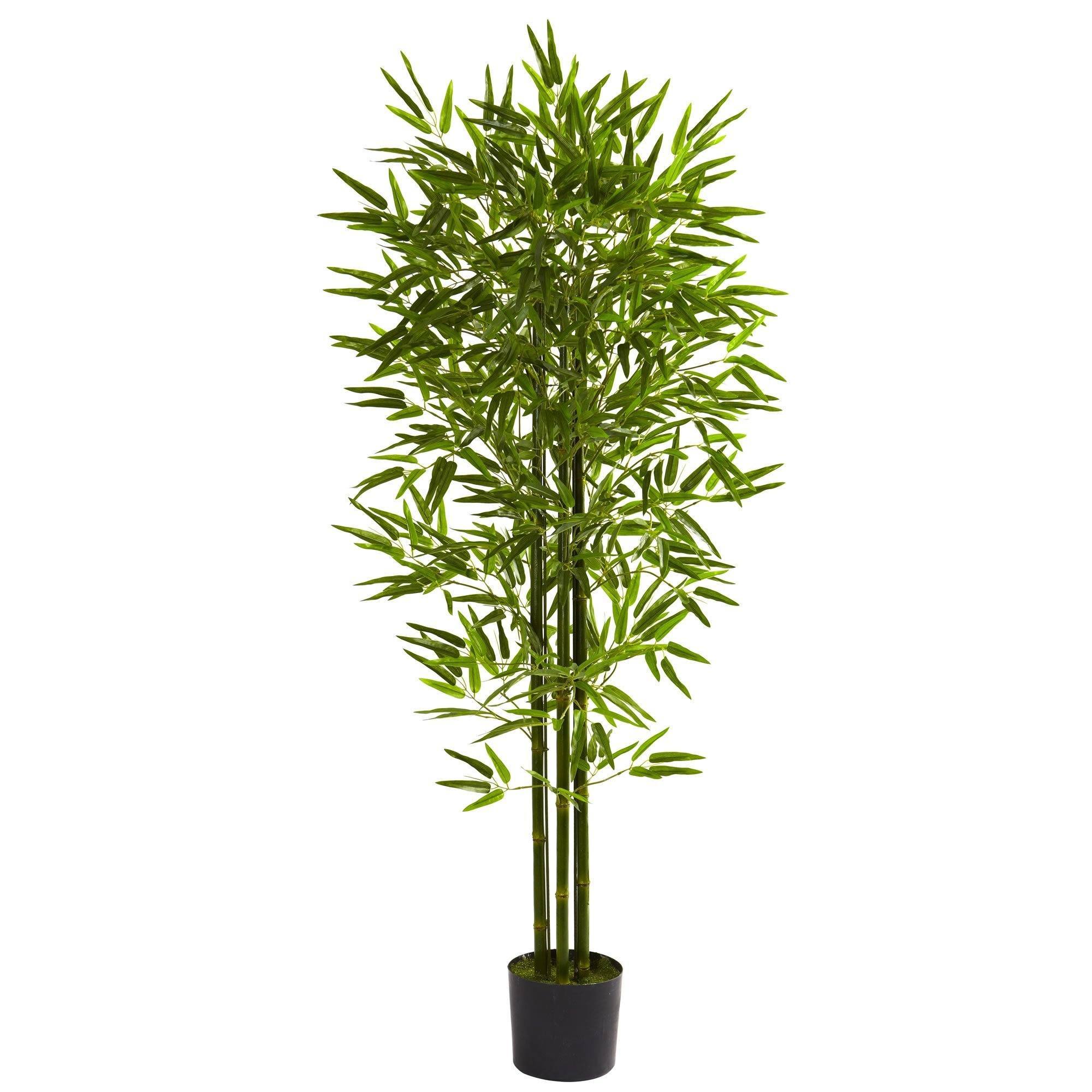 indoor tree plants home depot Nearly Natural 5-ft Bamboo Tree UV Resistant (Indoor/Outdoor)
