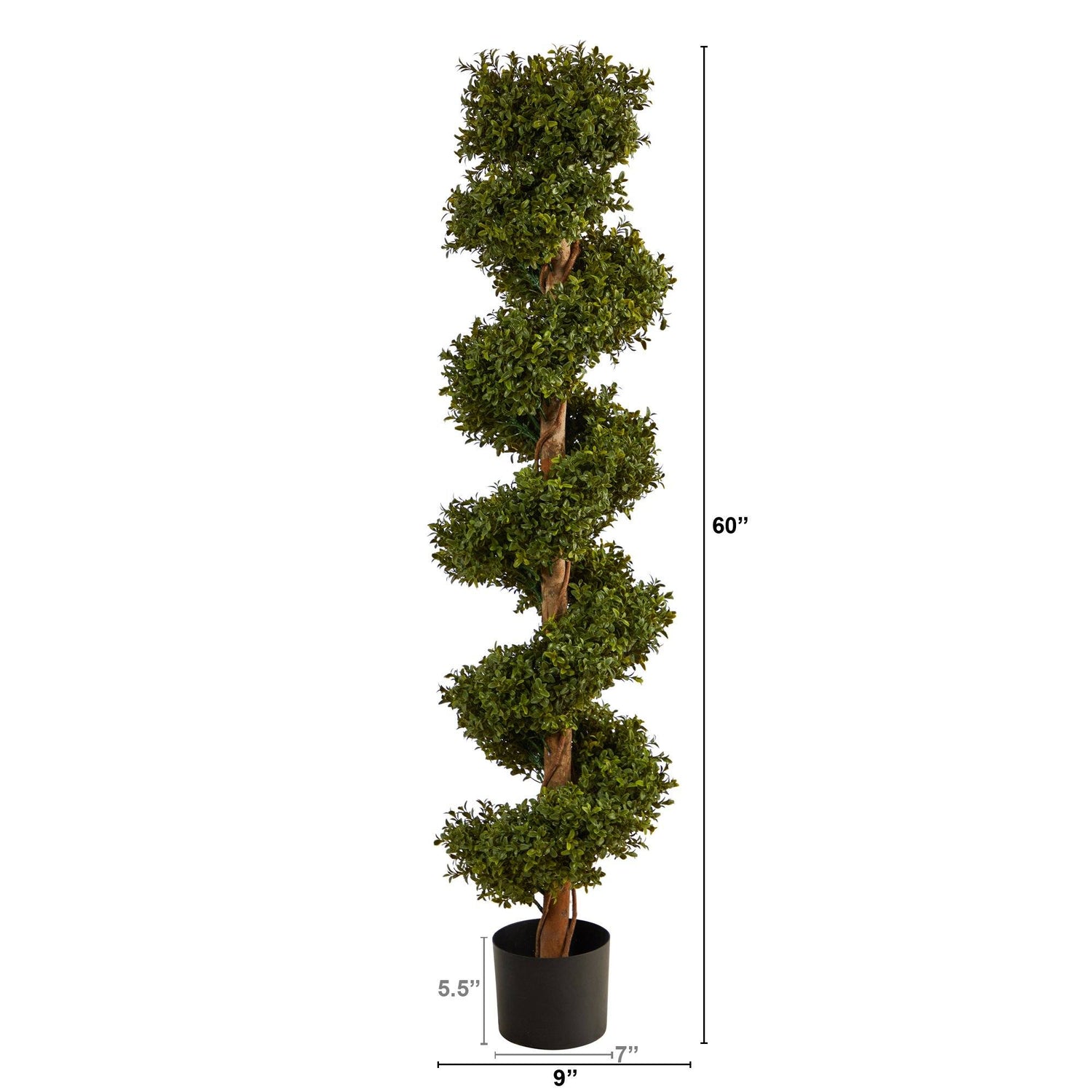 5’ Boxwood Spiral Topiary Artificial Tree (Indoor/Outdoor)