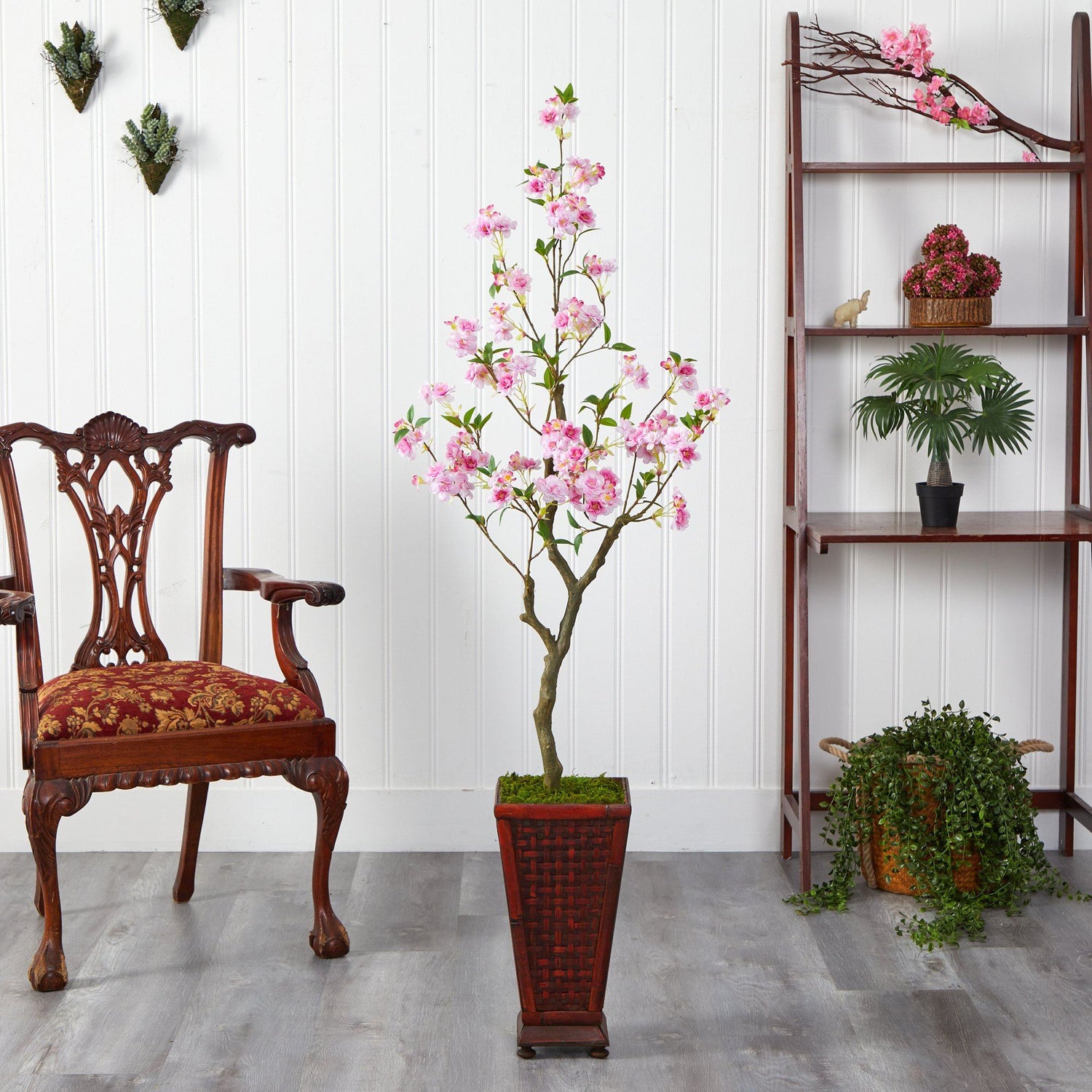 5’ Cherry Blossom Artificial Tree in Decorative Planter