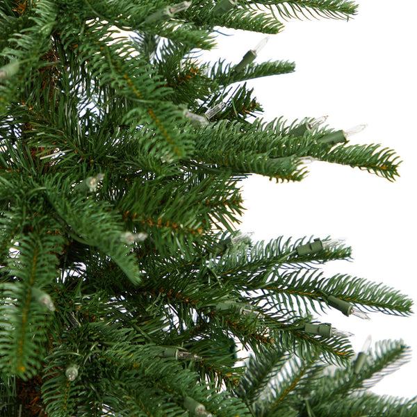 5’ Layered Washington Spruce Christmas Tree with 200 Clear Lights and 385 Bendable Branches