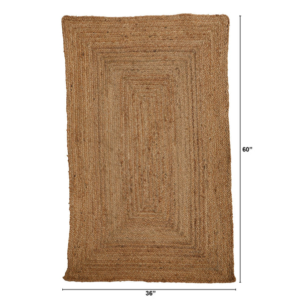 5’ x 3’ Handmade Braided Natural Fiber Beacon Jute Rug