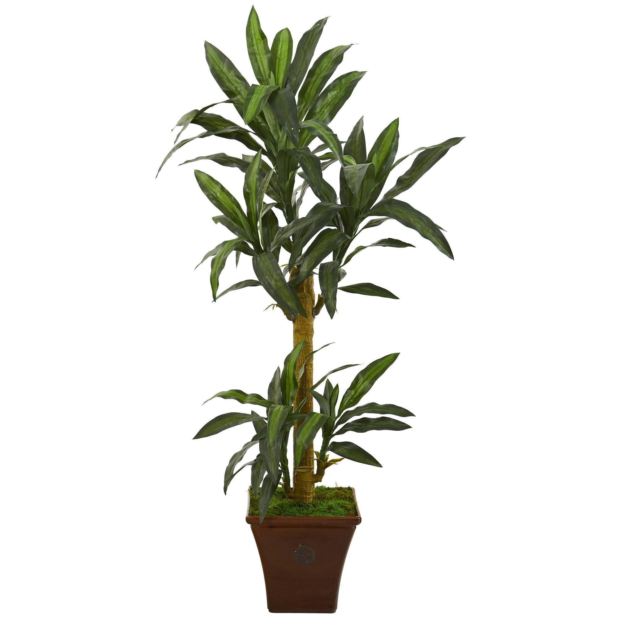 5' Yucca Artificial Plant in Brown Planter | Nearly Natural