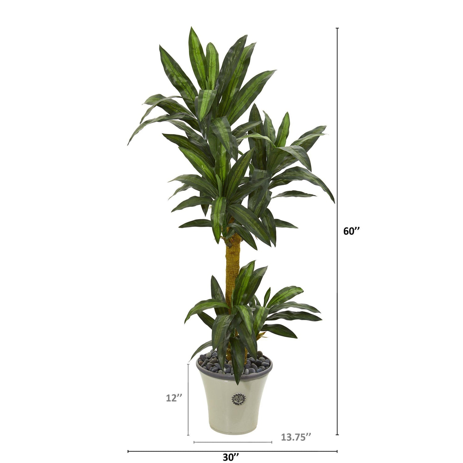 5’ Yucca Artificial Plant in Decorative Planter