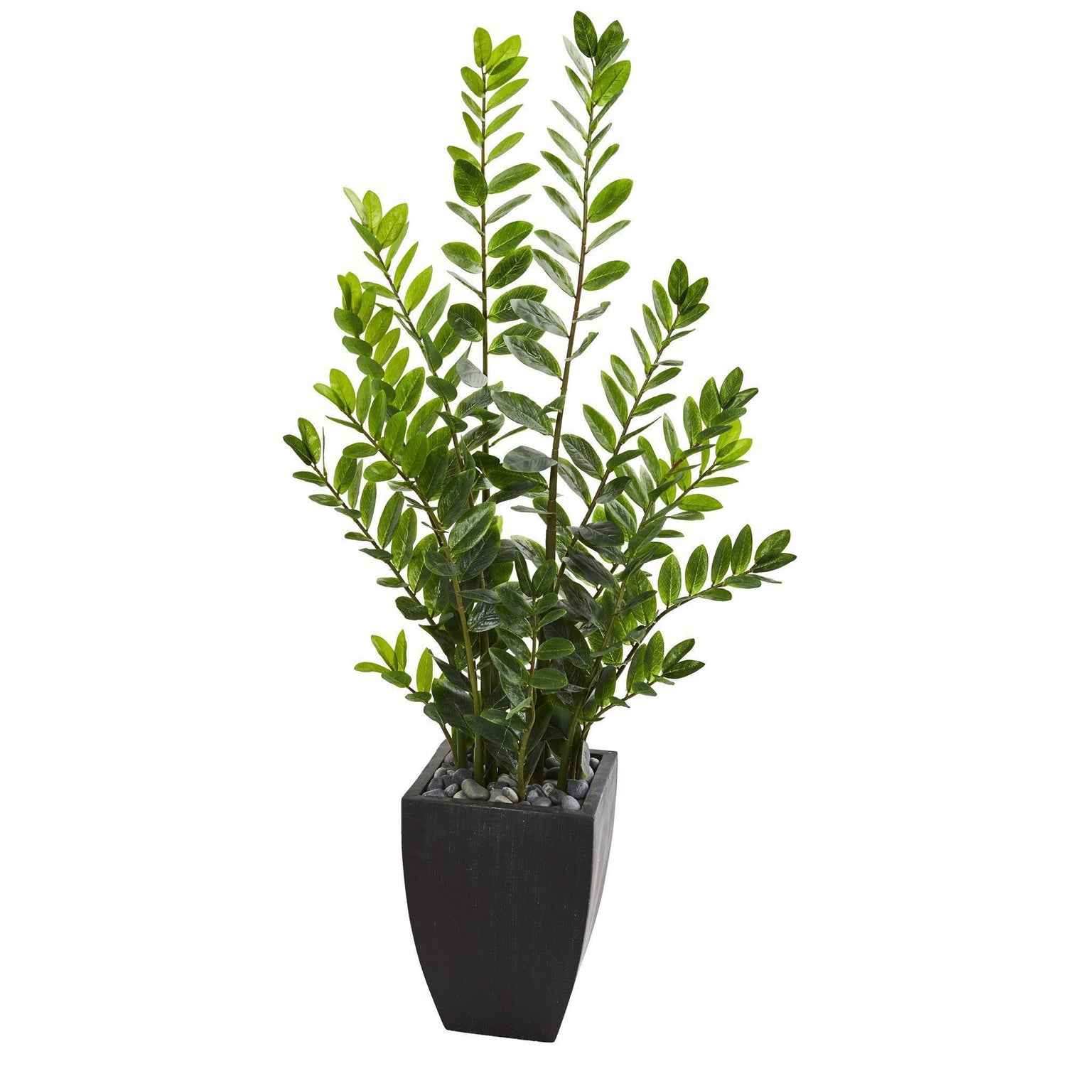 5’ Zamioculcas Artificial Plant in Black Planter
