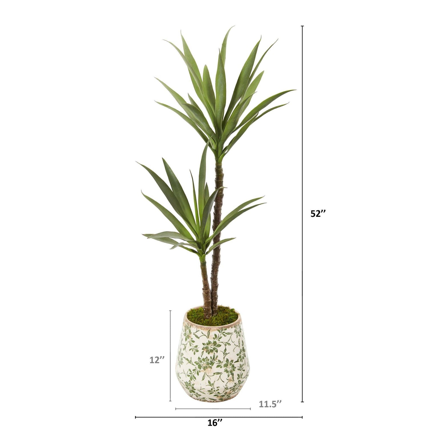 52” Yucca Artificial Plant in Floral Planter