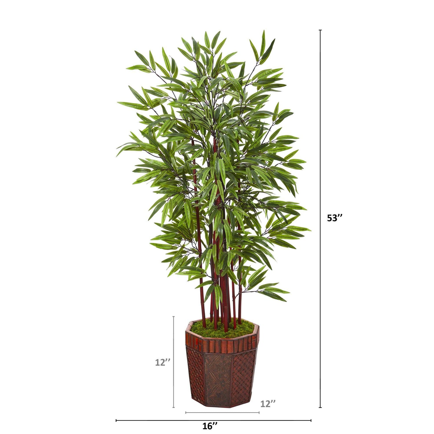 53” Bamboo Artificial Tree in Decorative Planter