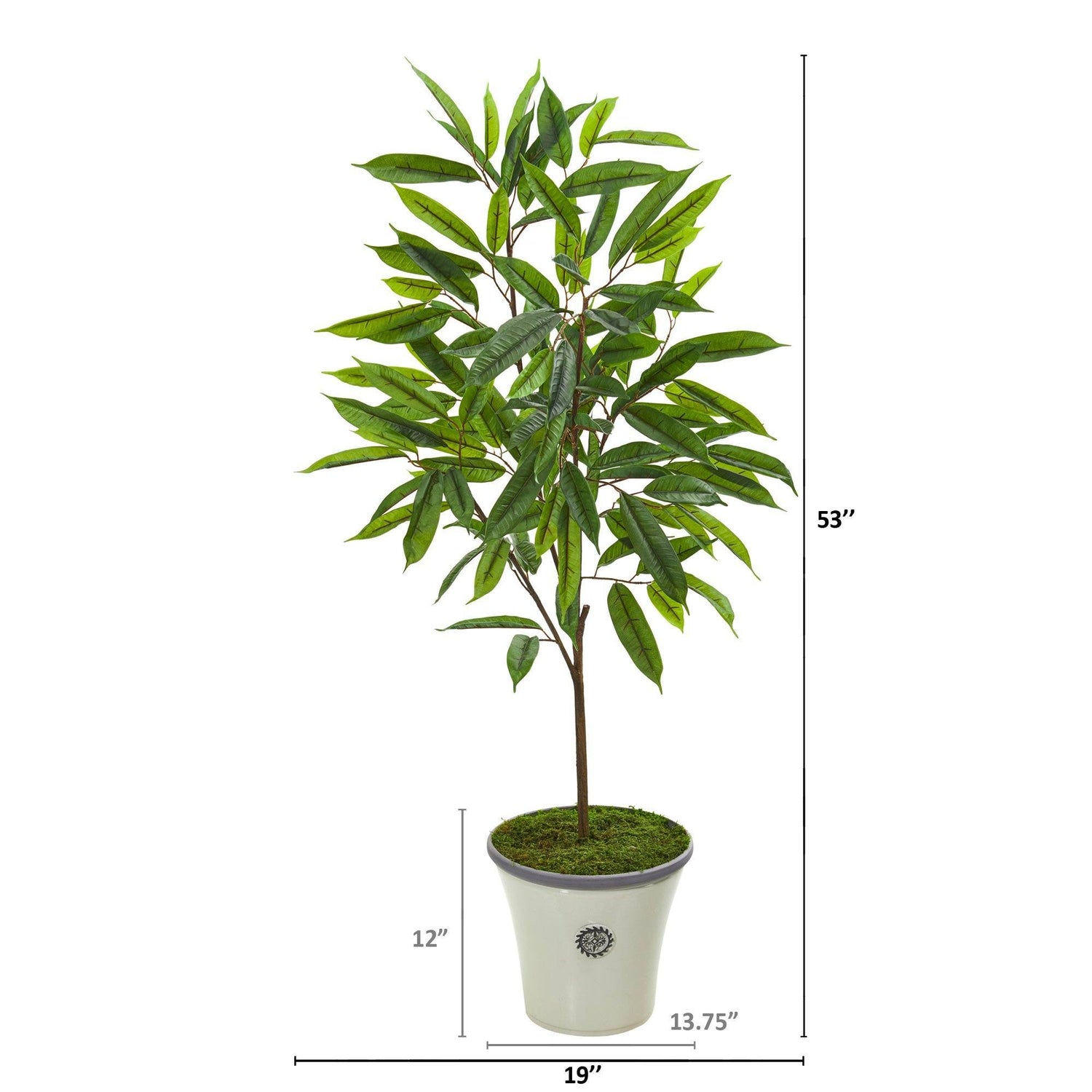 53” Ficus Artificial Plant in Decorative Planter