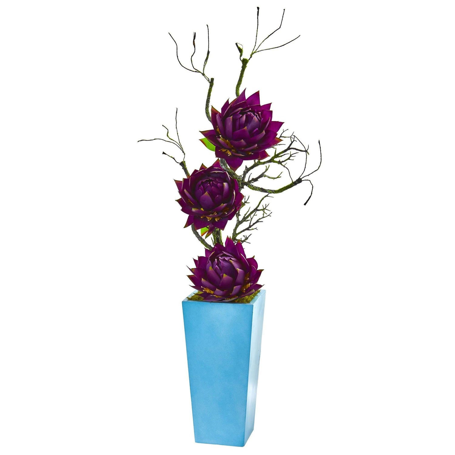 53” Musella Artificial Arrangement in Blue Planter