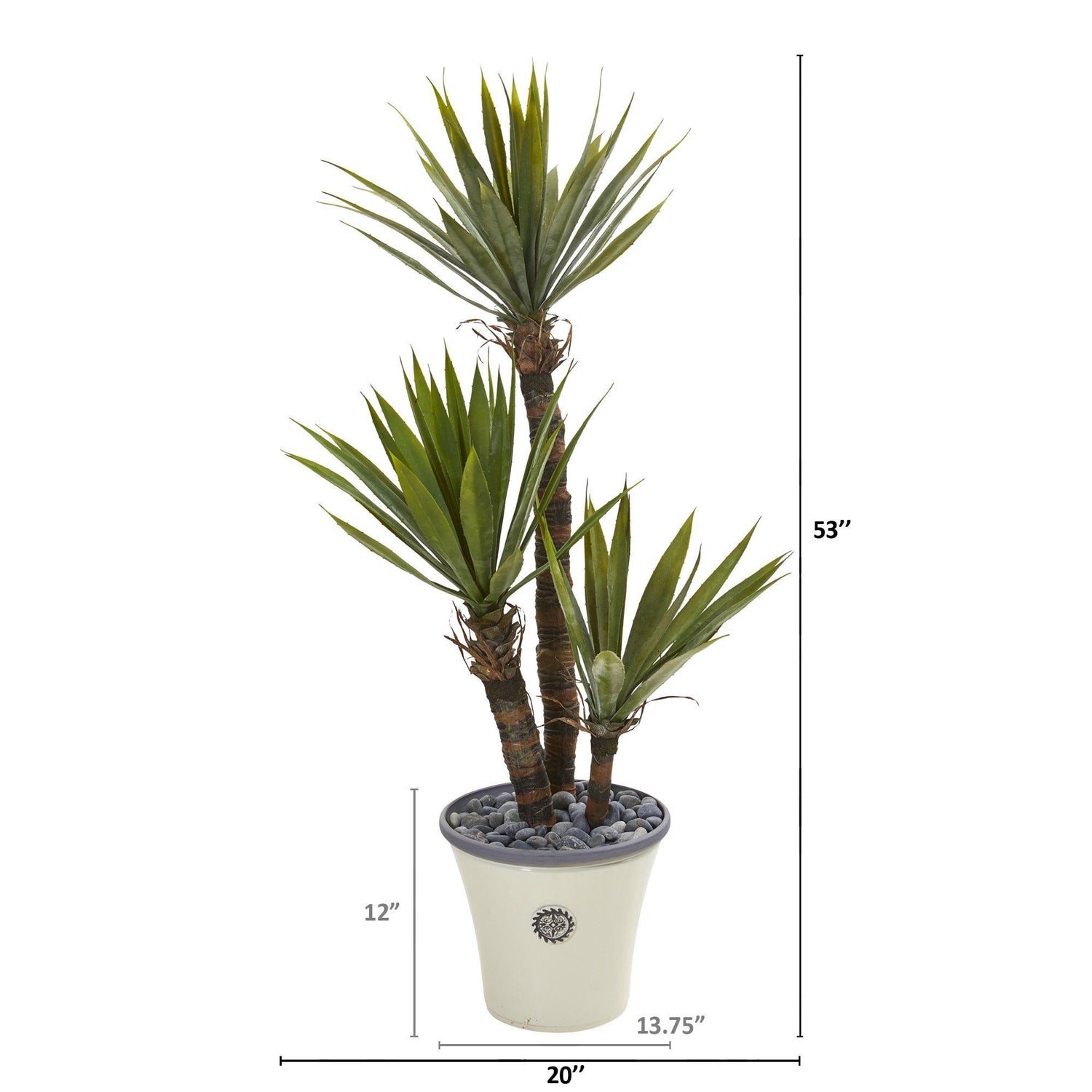53” Yucca Artificial Tree in Decorative Planter