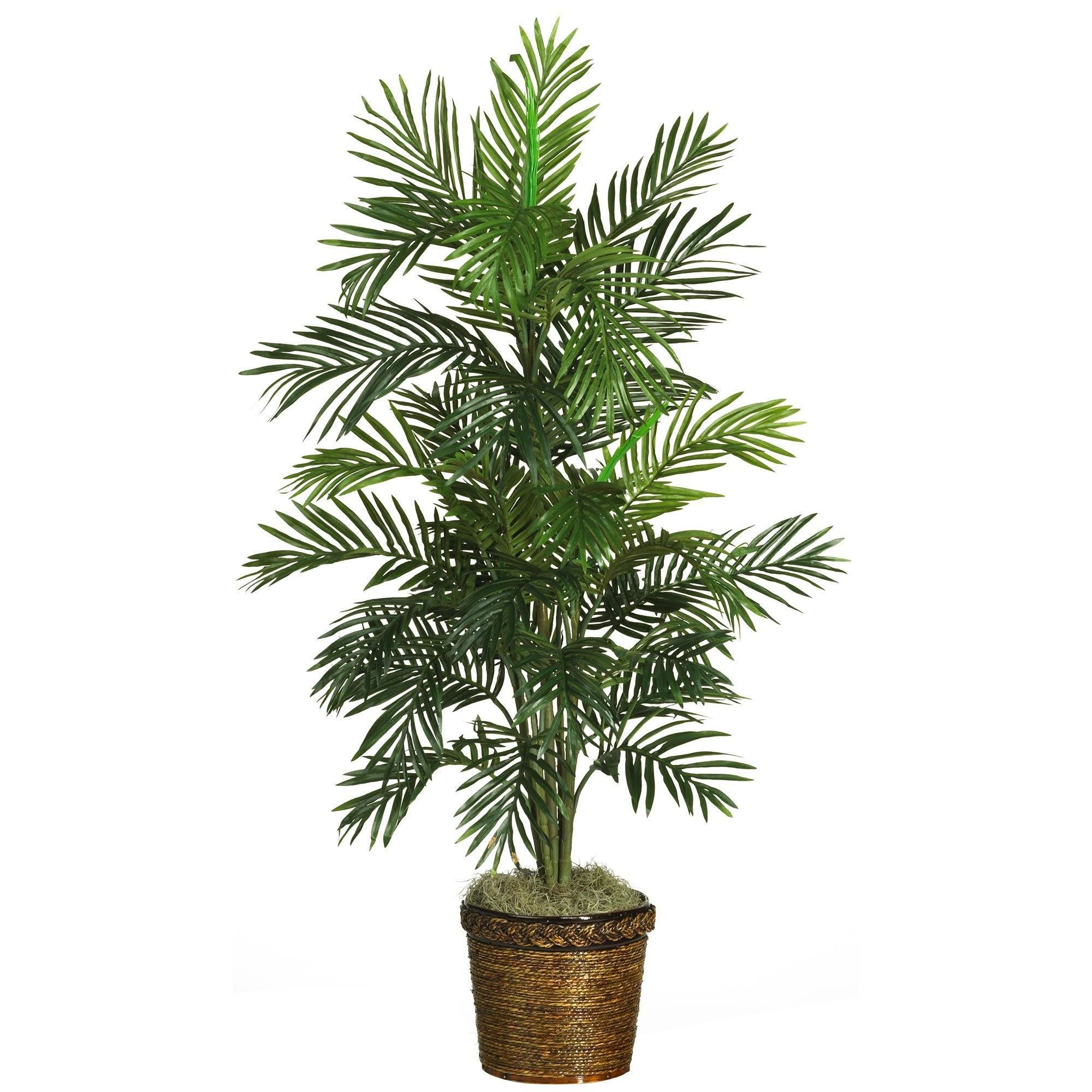 nearly natural areca palm silk tree Nearly Natural 56 in. Areca Palm Silk Tree with Basket
