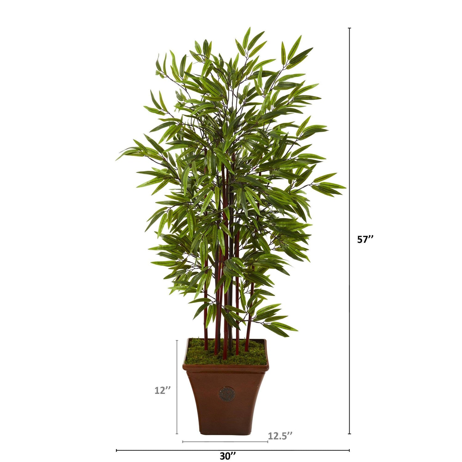 57” Bamboo Artificial Tree in Brown Planter