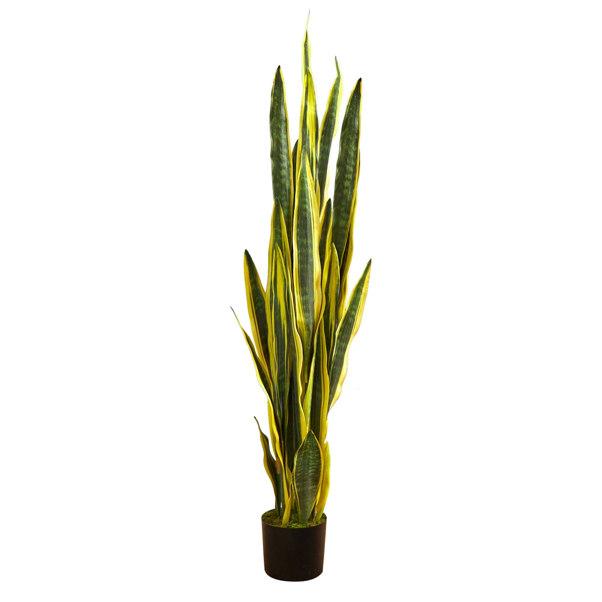 artificial snake plant in standing planter 58” Sansevieria Artificial Plant