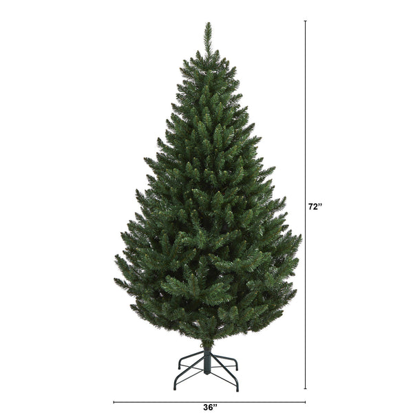 6’ Northern Rocky Spruce Artificial Christmas Tree with 838 Bendable Branches