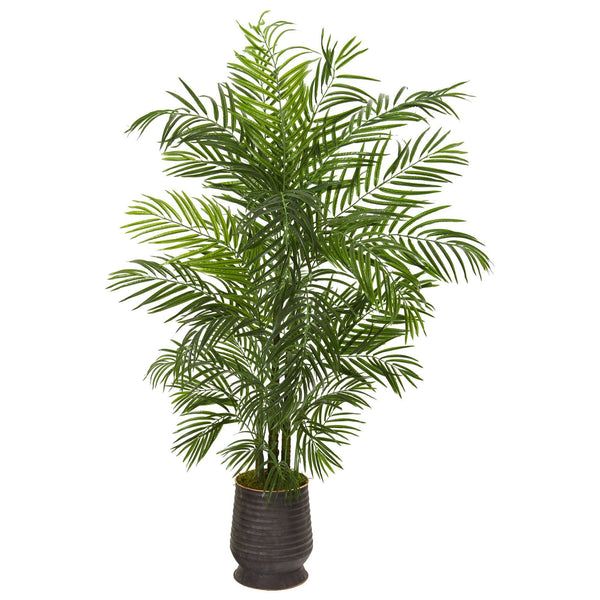 65” Areca Artificial Palm Tree in Decorative Planter(Indoor/Outdoor)