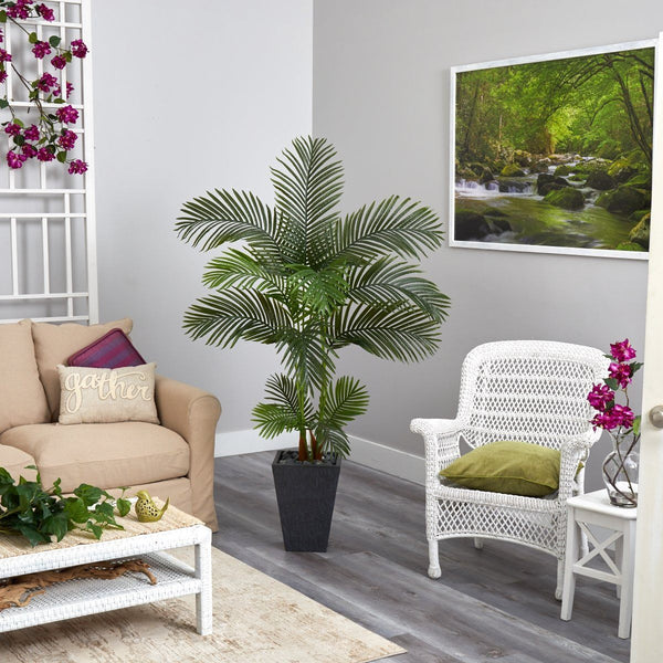 65” Areca Palm Artificial Tree in Slate Planter