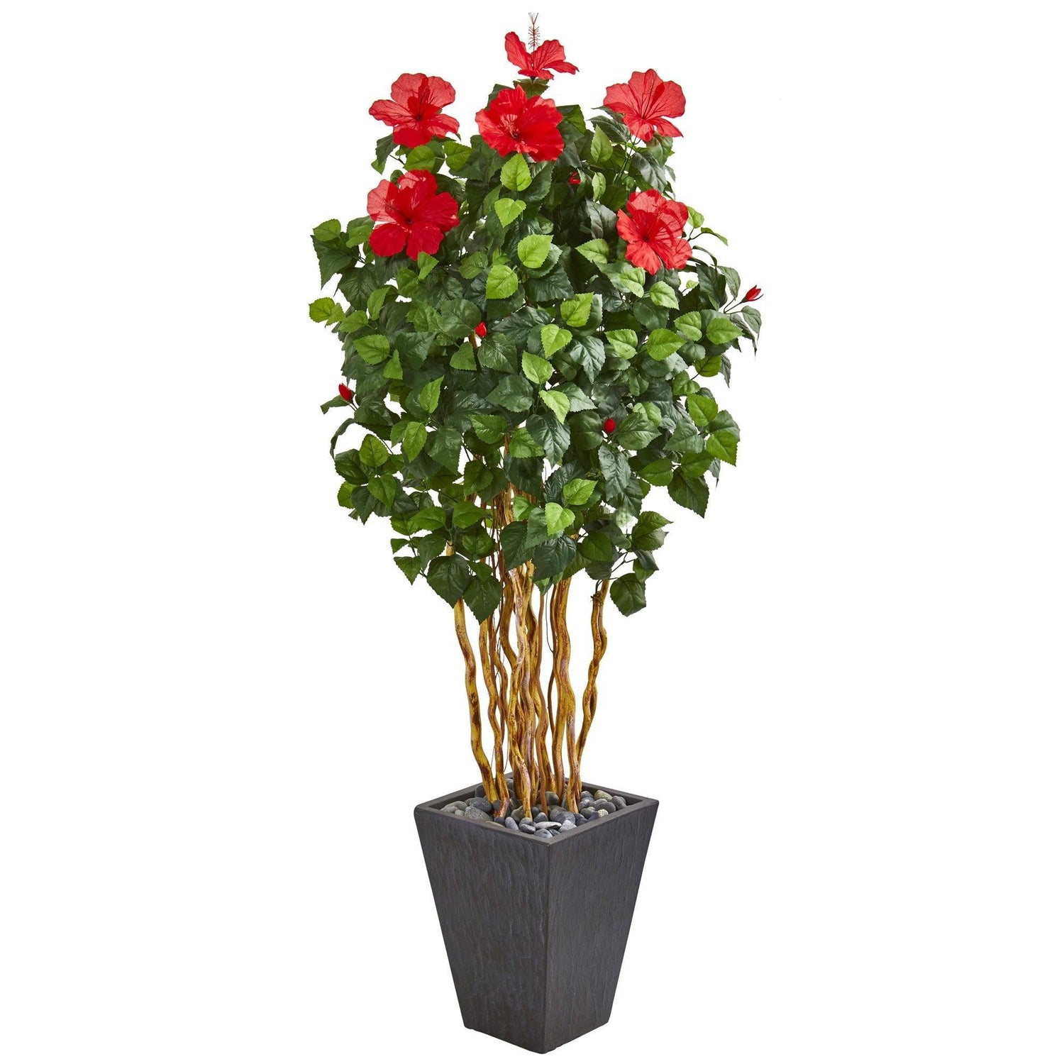 65” Hibiscus Artificial Tree in Slate Planter
