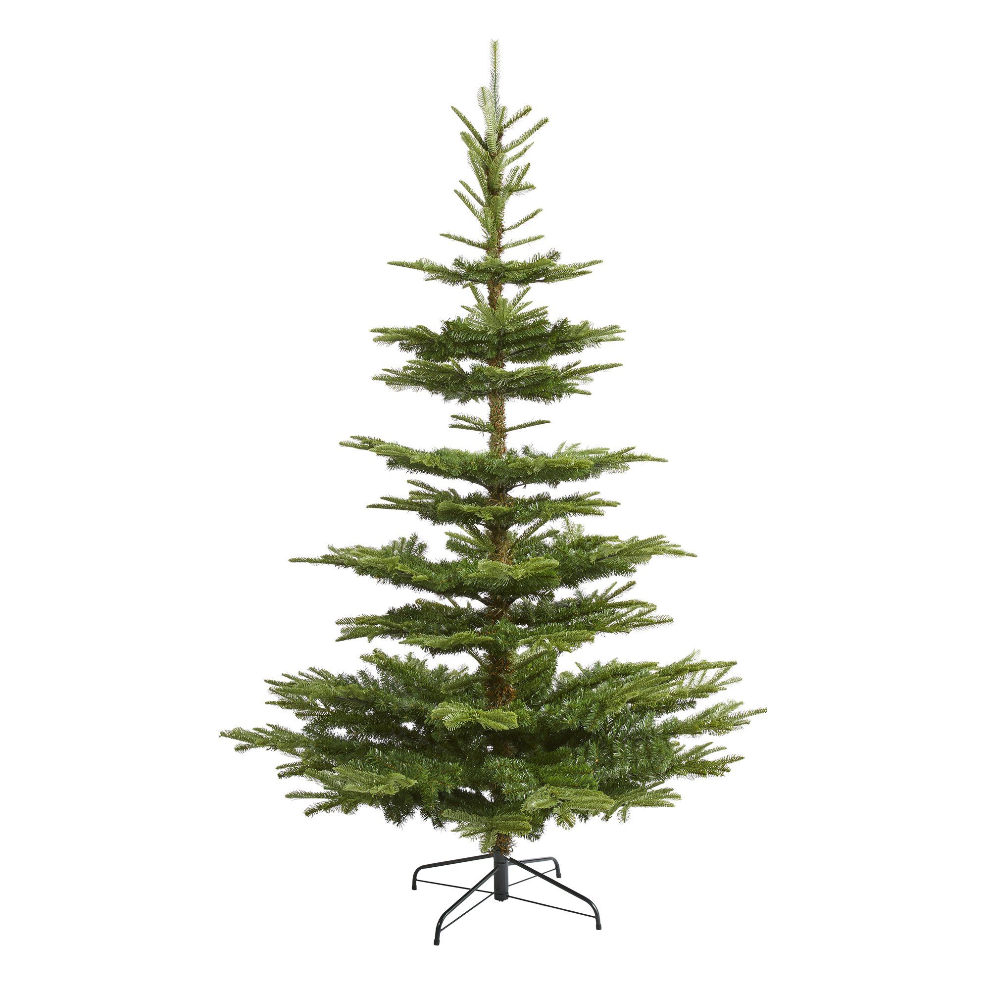 rubber branch christmas tree Nearly Natural 7.5 ft. Layered Washington Spruce Artificial Christmas Tree with Bendable Branches