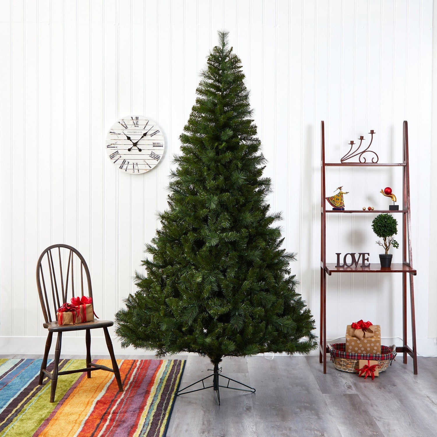 7.5' Mount Hood Spruce Artificial Christmas Tree with 450 Warm White Lights and 1285 Bendable Branches