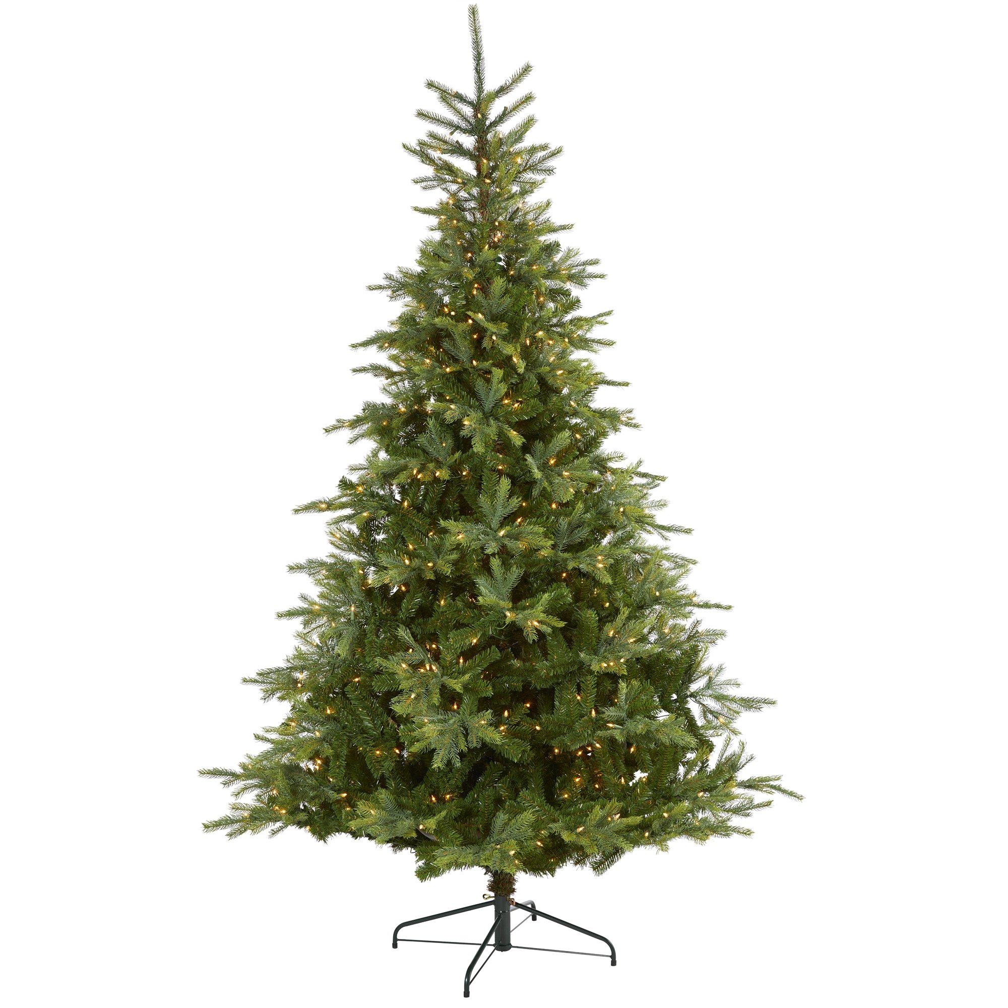 8' North Carolina Spruce Artificial Christmas Tree with 650 Clear