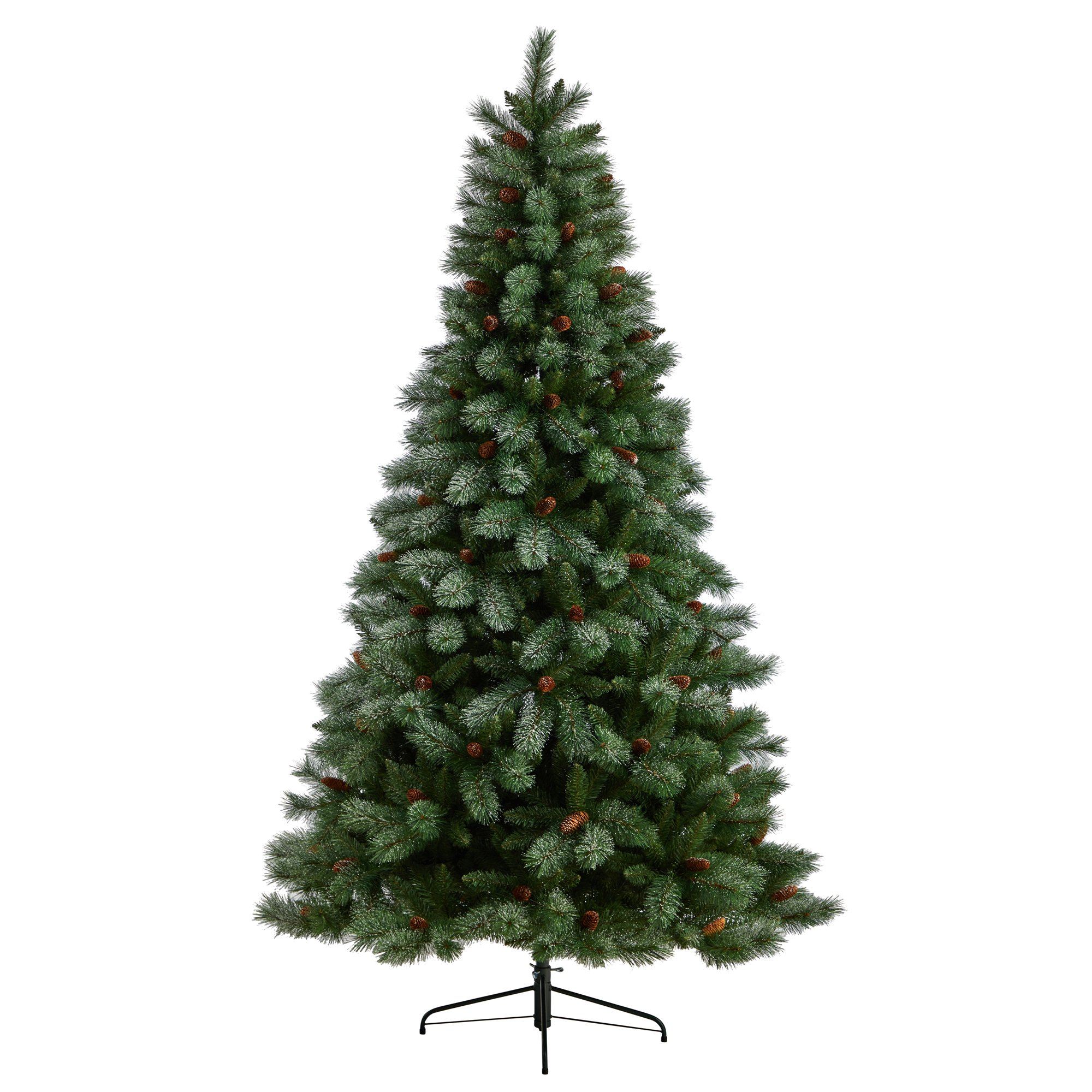 8' Snowed French Alps Mountain Pine Christmas Tree with 1159