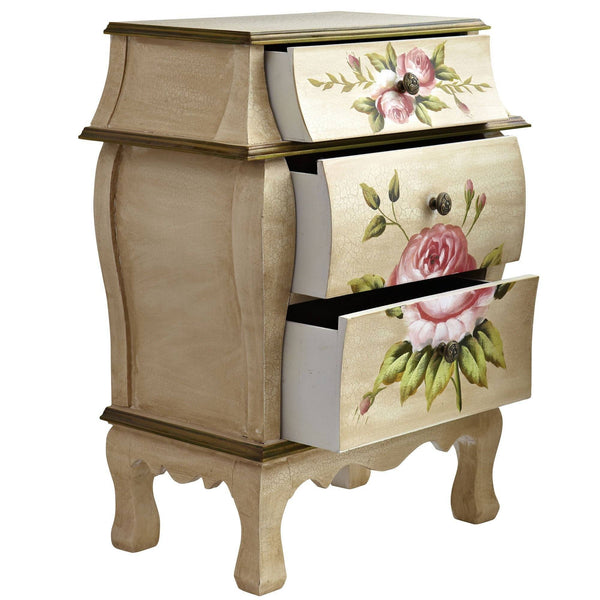 Antique Night Stand w/Floral Art