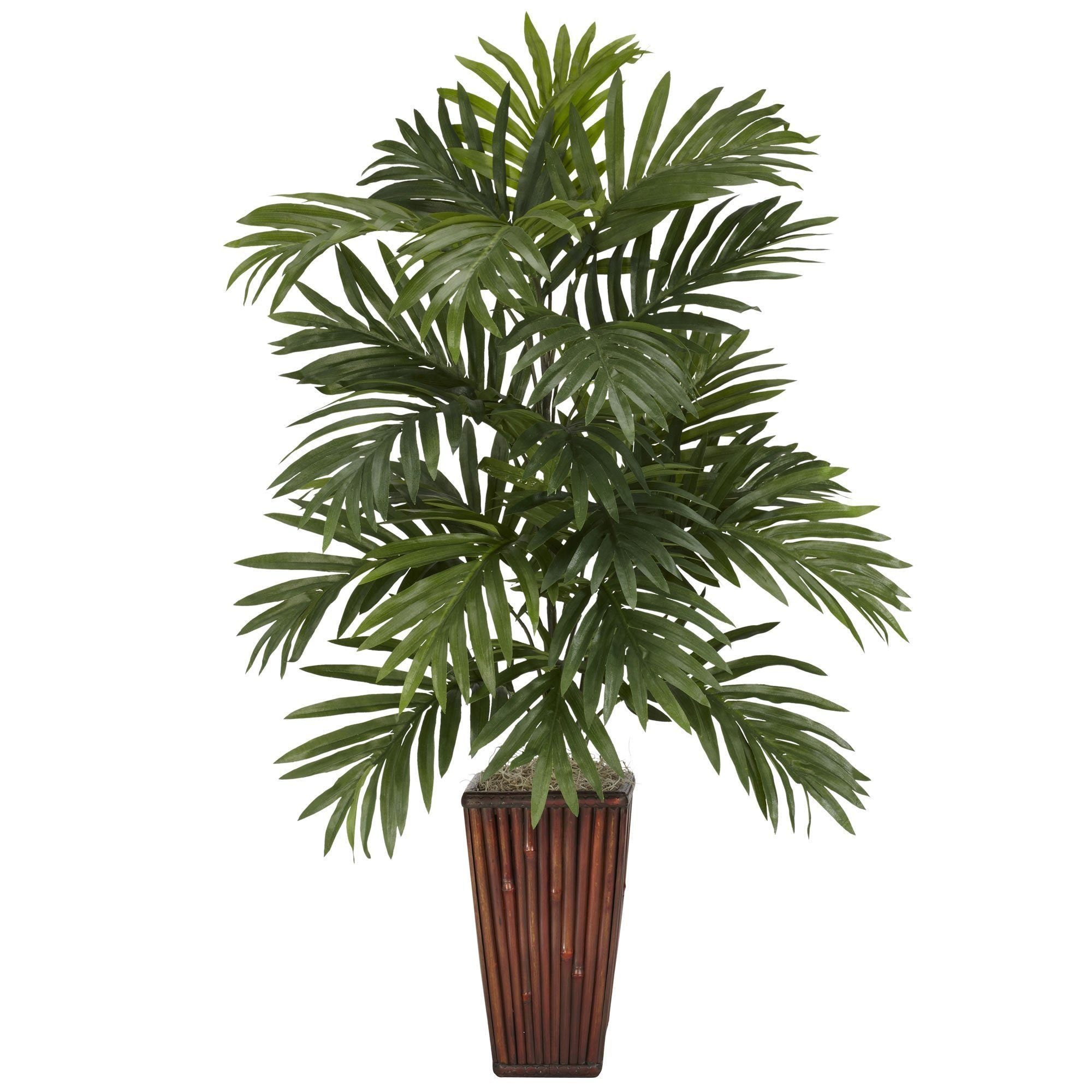 areca bamboo palm Areca Palm w/Bamboo Vase Silk Plant