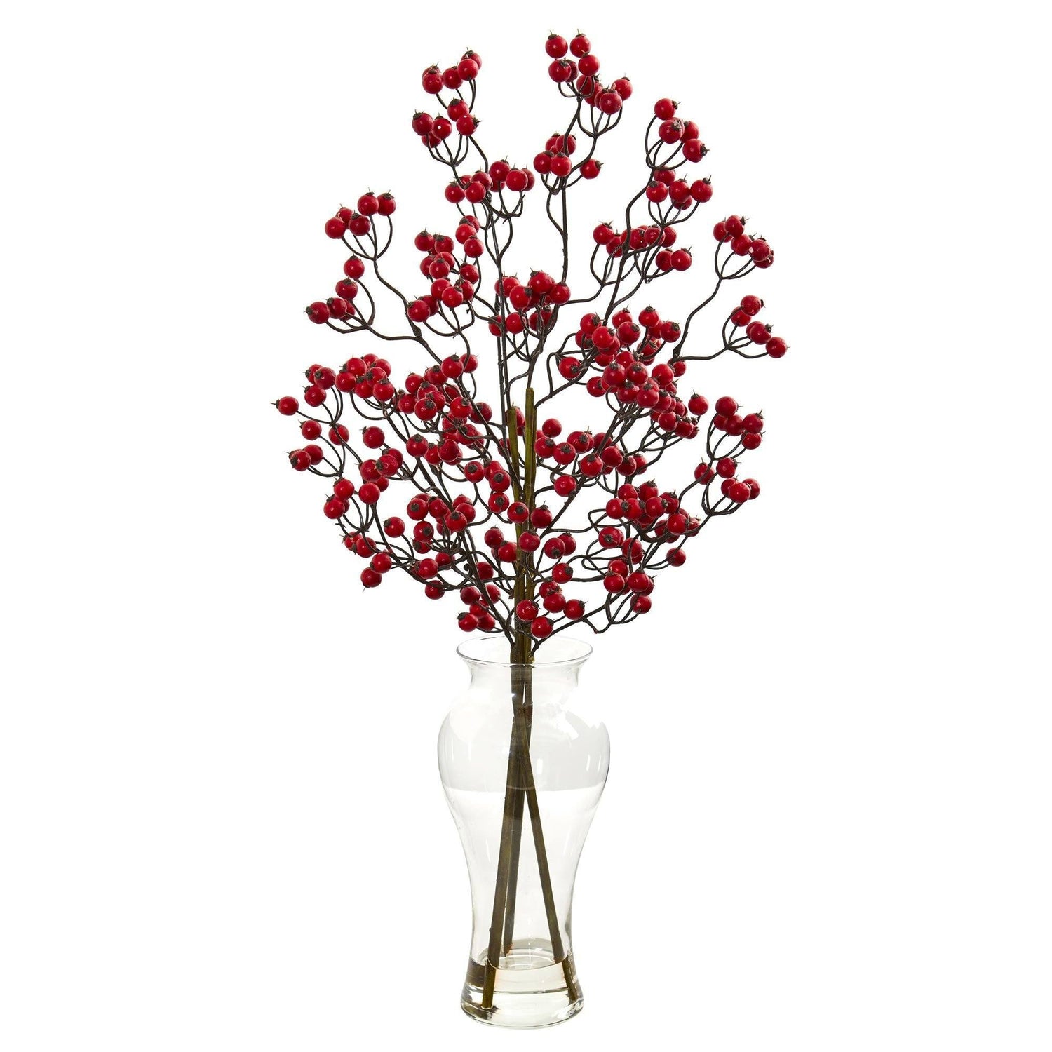 Berry Artificial Arrangement in Glass Vase