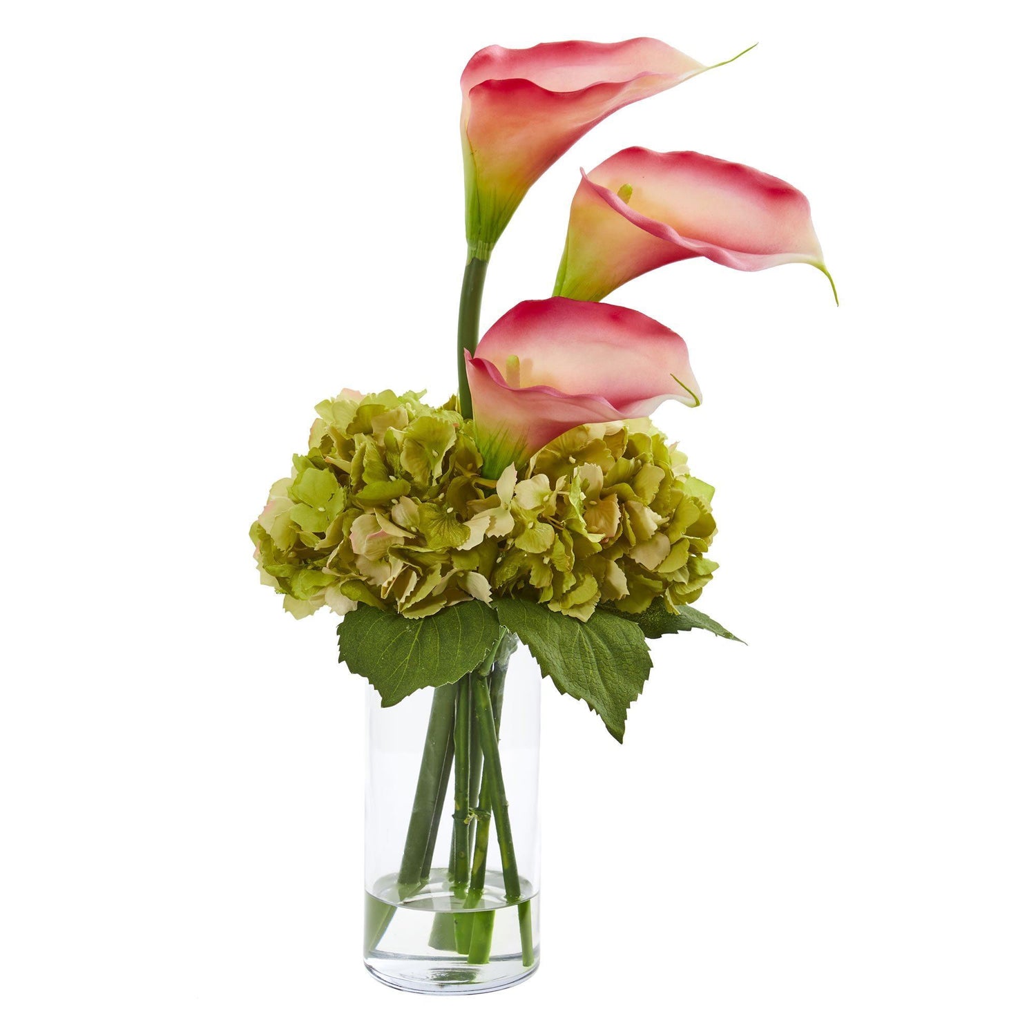 Calla Lily and Hydrangea Artificial Arrangement