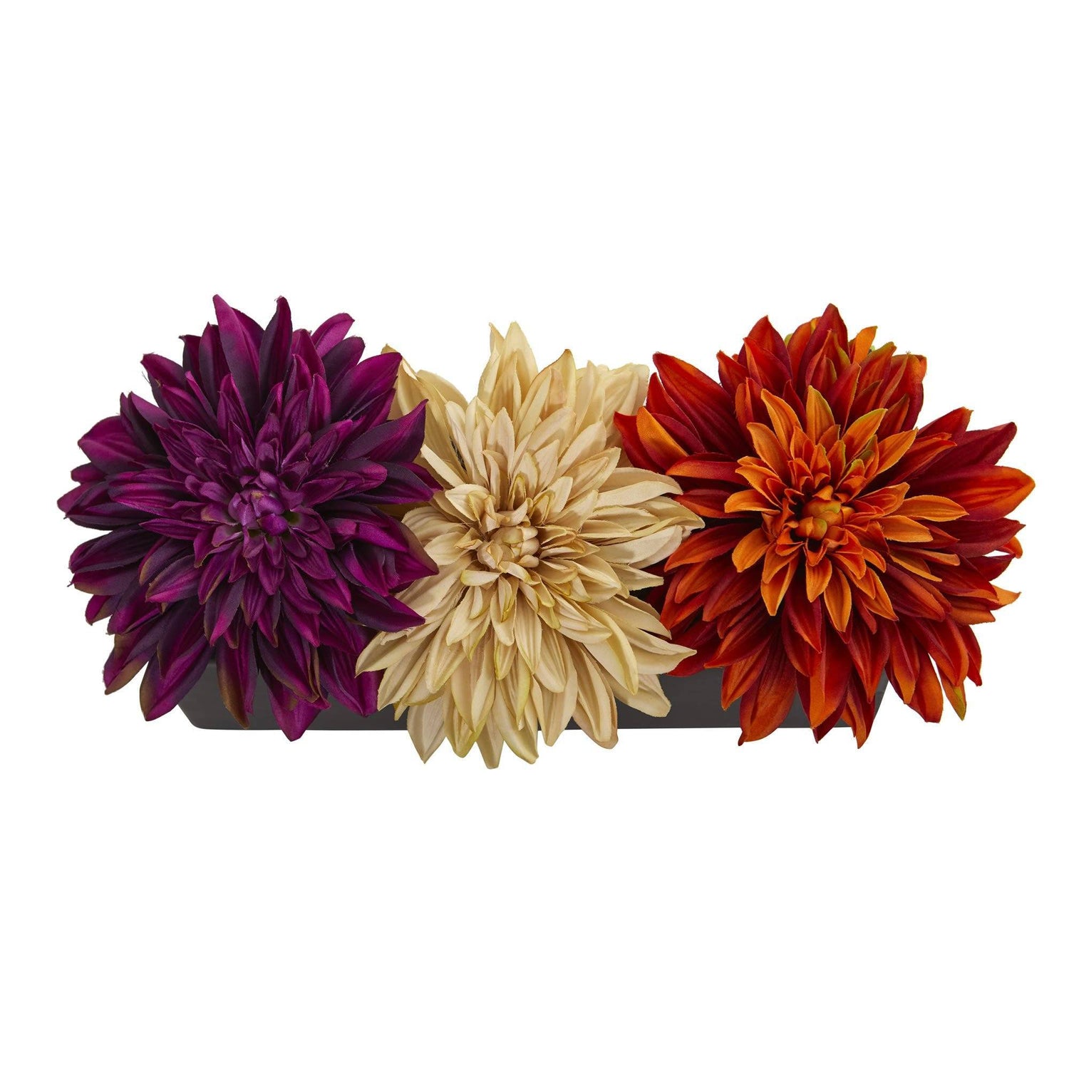 Dahlia Artificial Arrangement in Black Planter