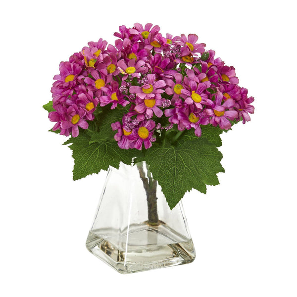 Daisy Artificial Arrangement in Vase (Set of 2)