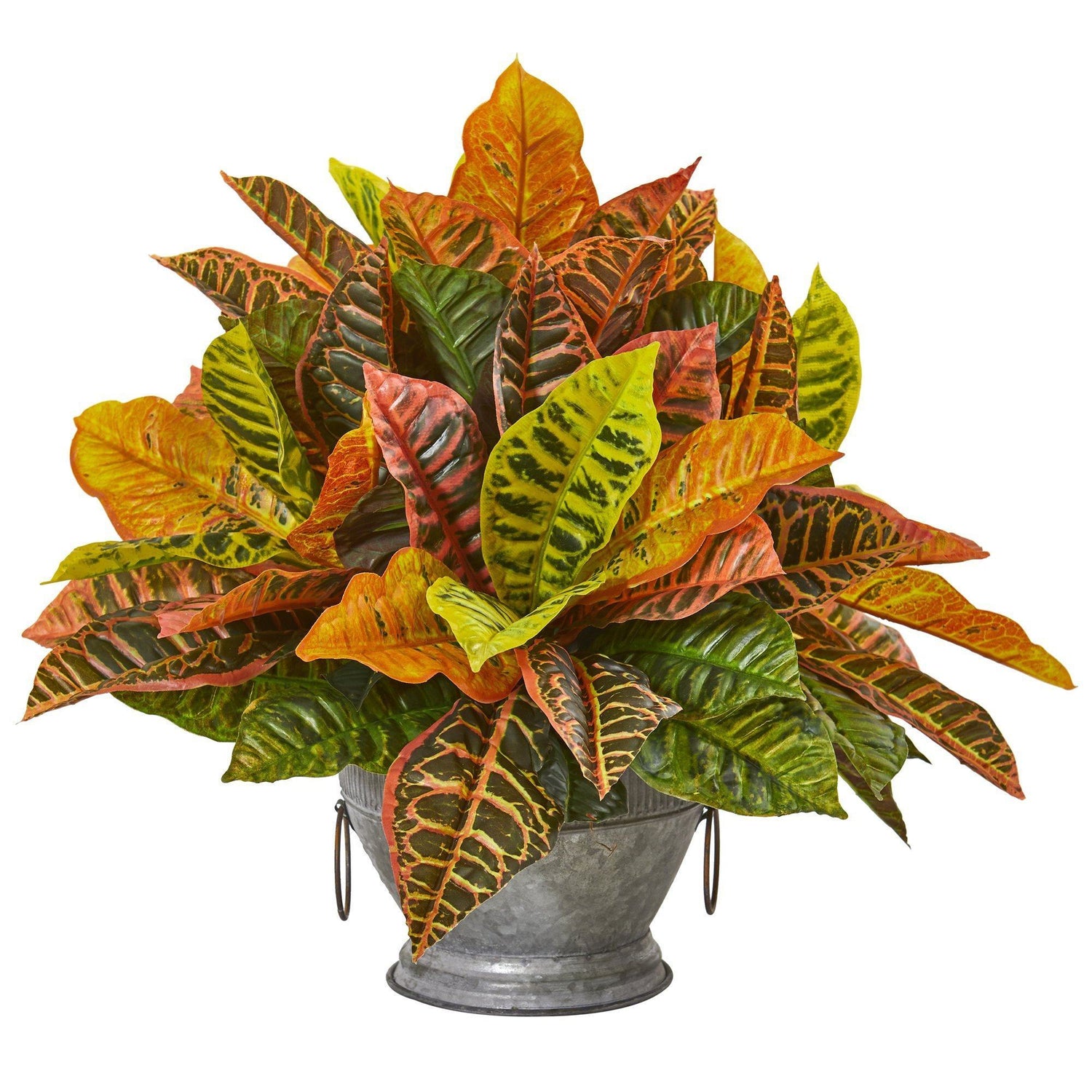 Garden Croton Artificial Plant in Planter (Real Touch)