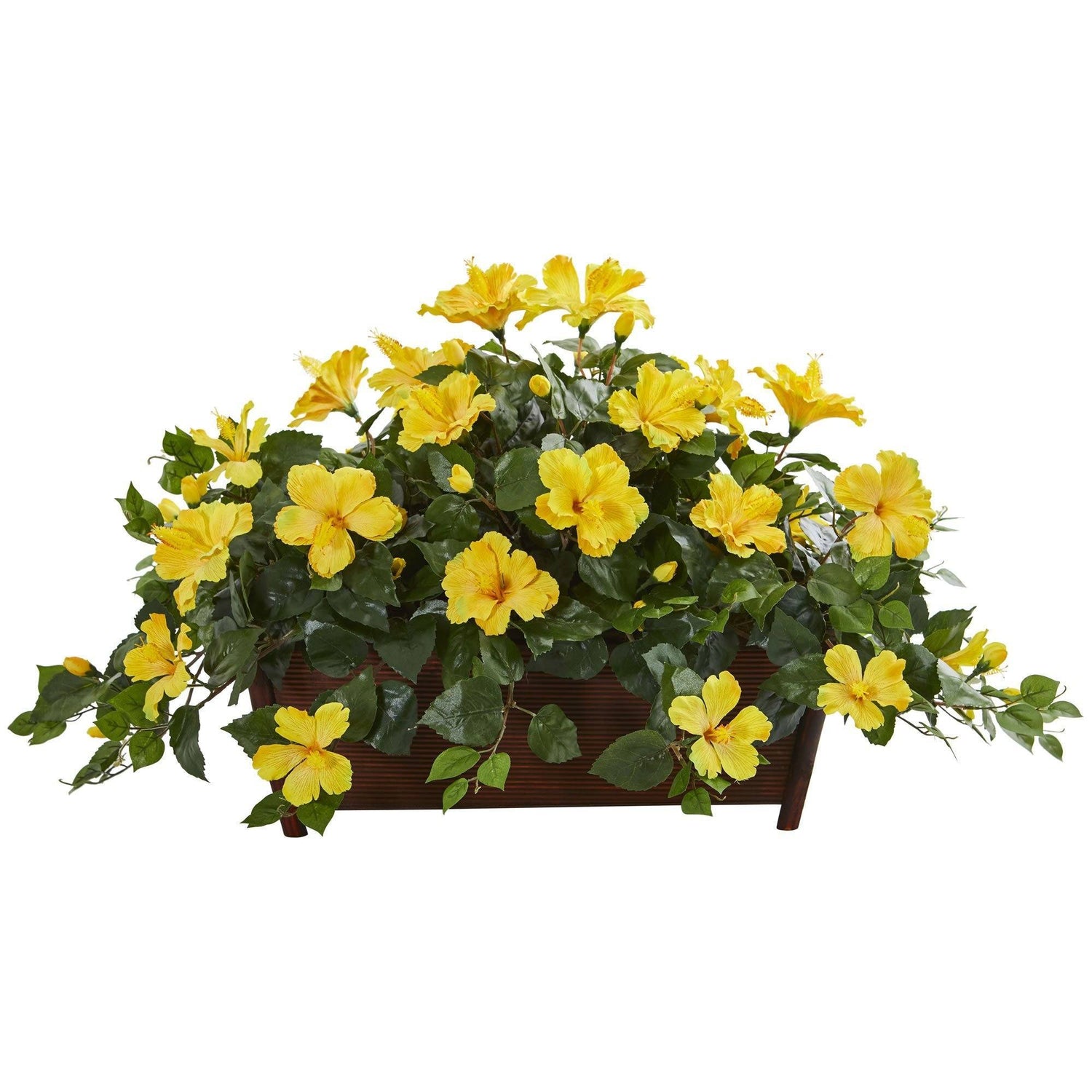 Hibiscus Artificial Plant in Decorative Planter