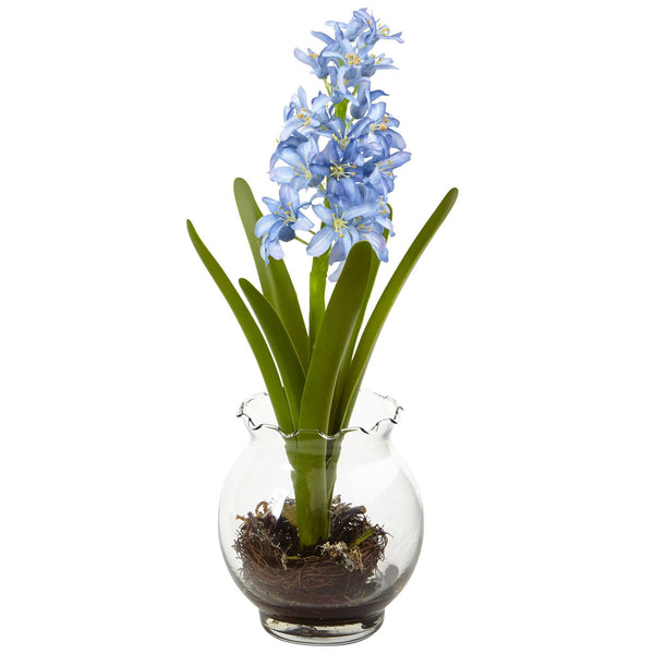 Hyacinth & Birds Nest w/Vase